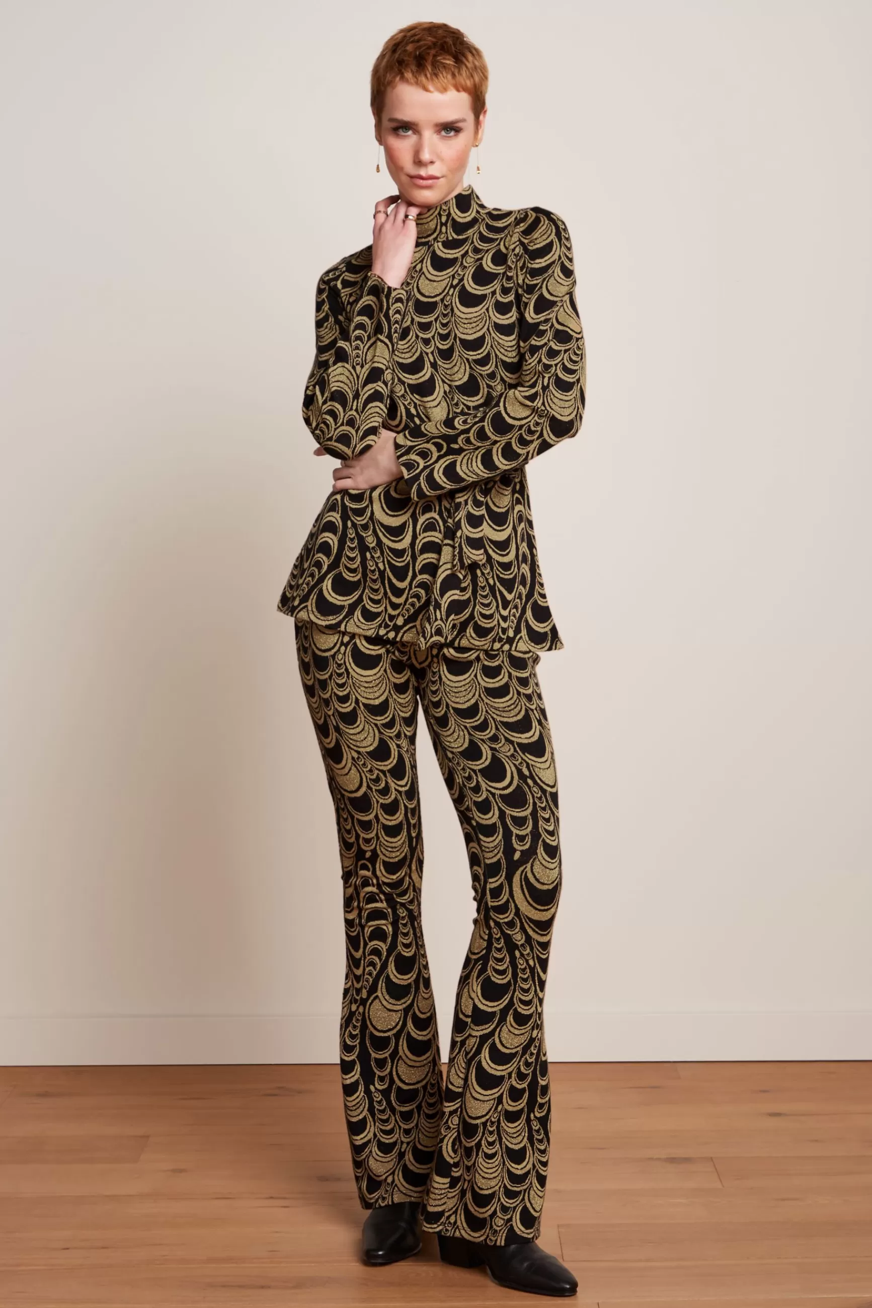 DAMES - Tunique Heloise King Louie en Jacquard Métier - Coupe Élégante en Ivoire pour Printemps