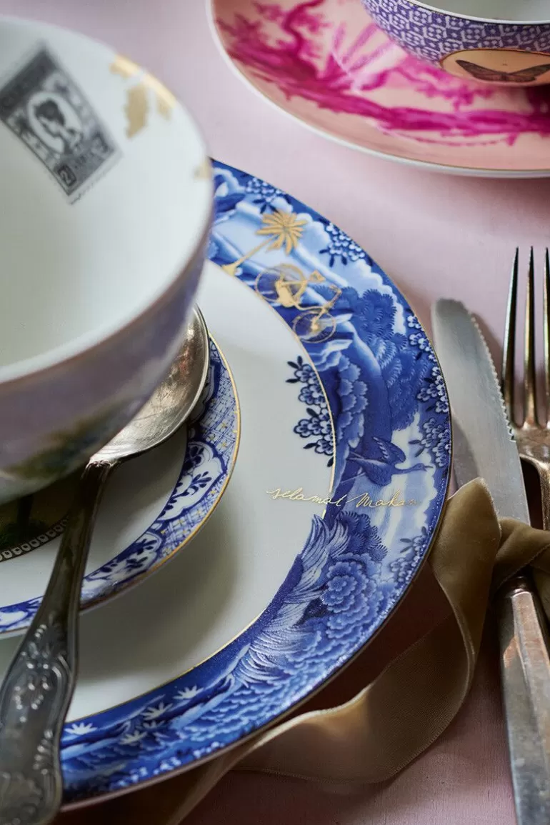 Assiette de Service Vintage « Frontière Bleue » 26,5 cm - Collection Heritage par Pip Studio