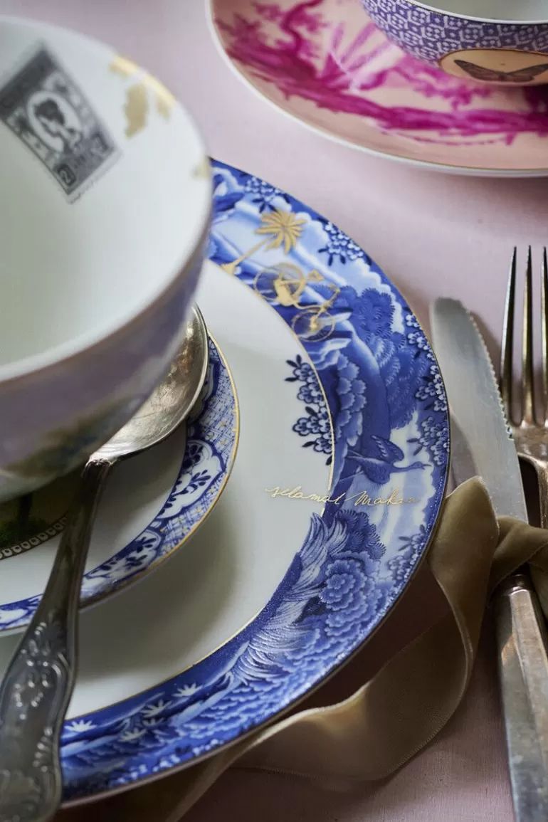 Assiette de Service Vintage « Frontière Bleue » 26,5 cm - Collection Heritage par Pip Studio