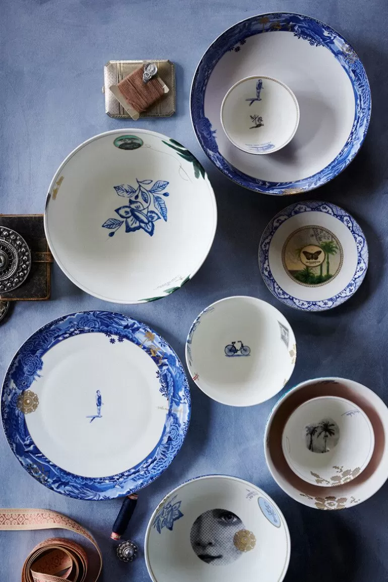 Assiette à Pâtisserie Vintage Papillon Bleu 15 cm - Collection Pip Studio, Style Bohème Chic