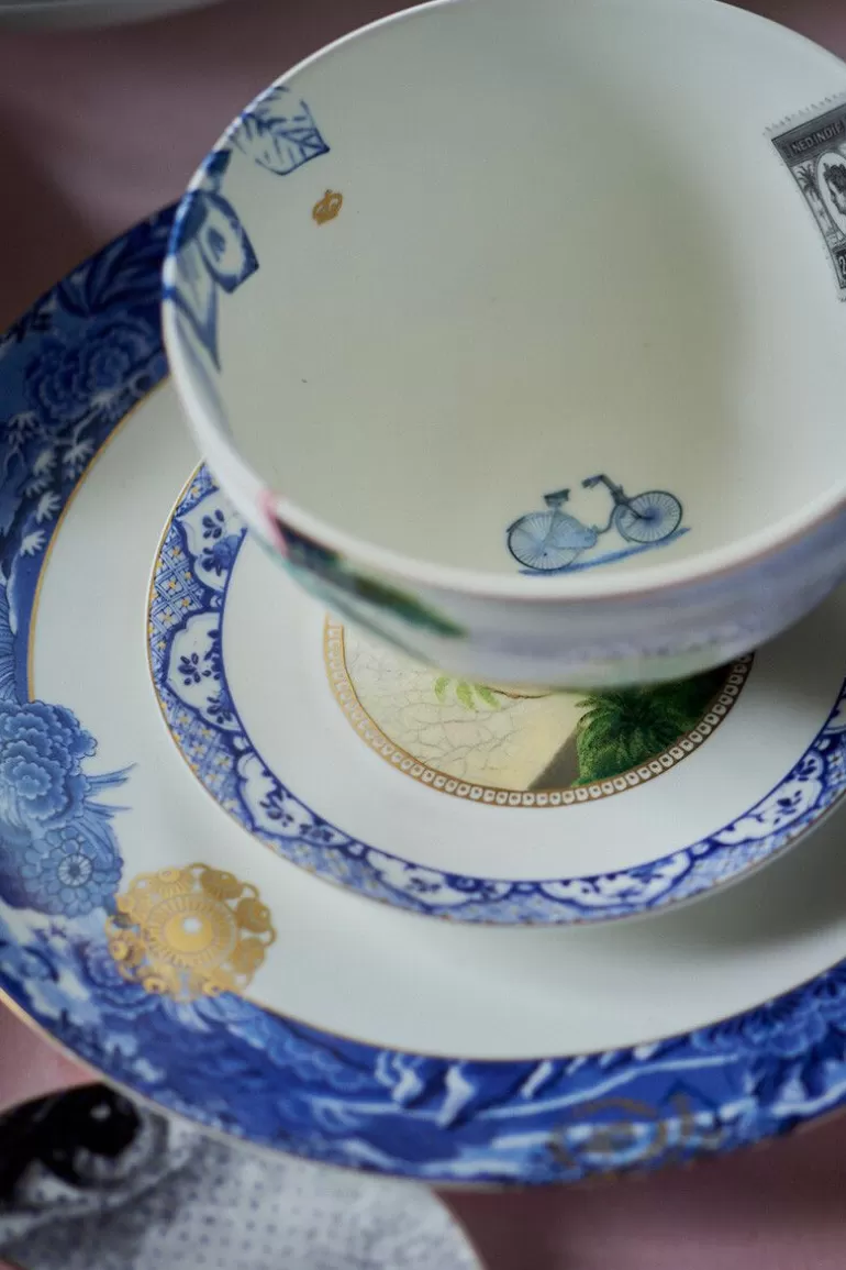 Assiette à Pâtisserie Vintage Papillon Bleu 15 cm - Collection Pip Studio, Style Bohème Chic