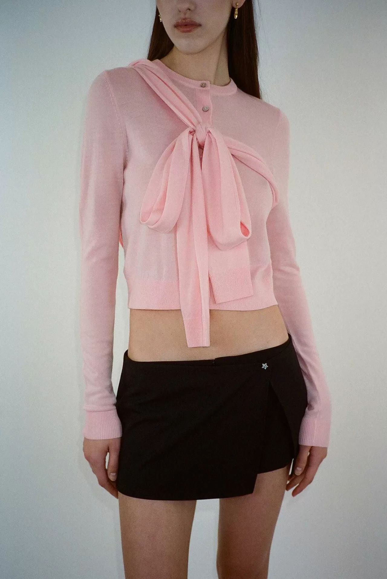 Sandy Liang - Cardigan Cocoon en maille douce, rose nuancé - Pièce intemporelle pour elle