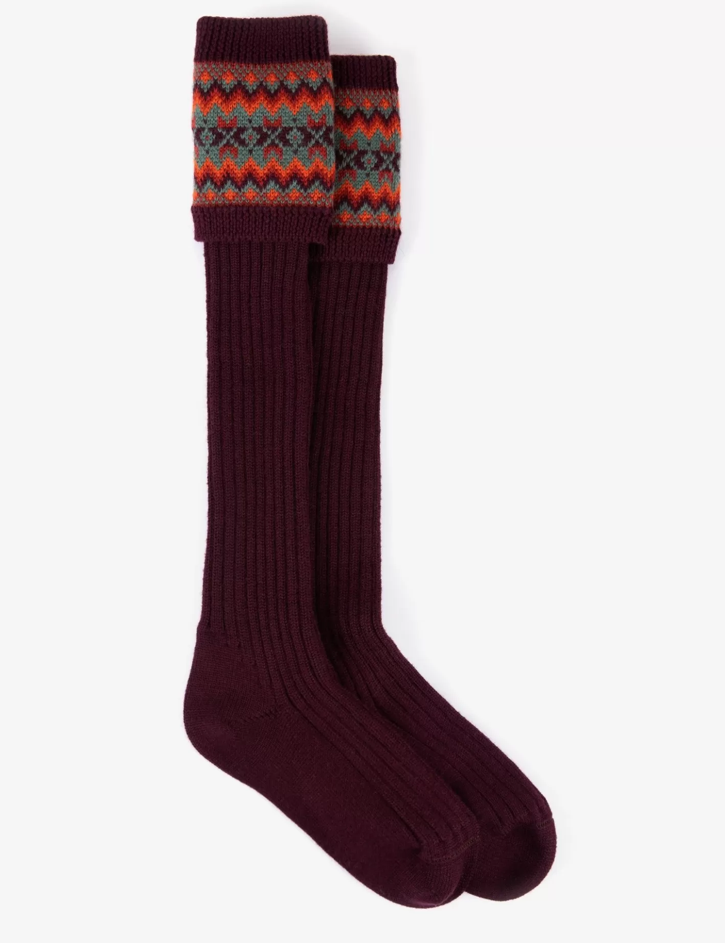 Chaussettes Montantes Élégantes Motif Fairisle - Confort Hivernal en Laine Douce | Accessoires Chauds pour Bottes