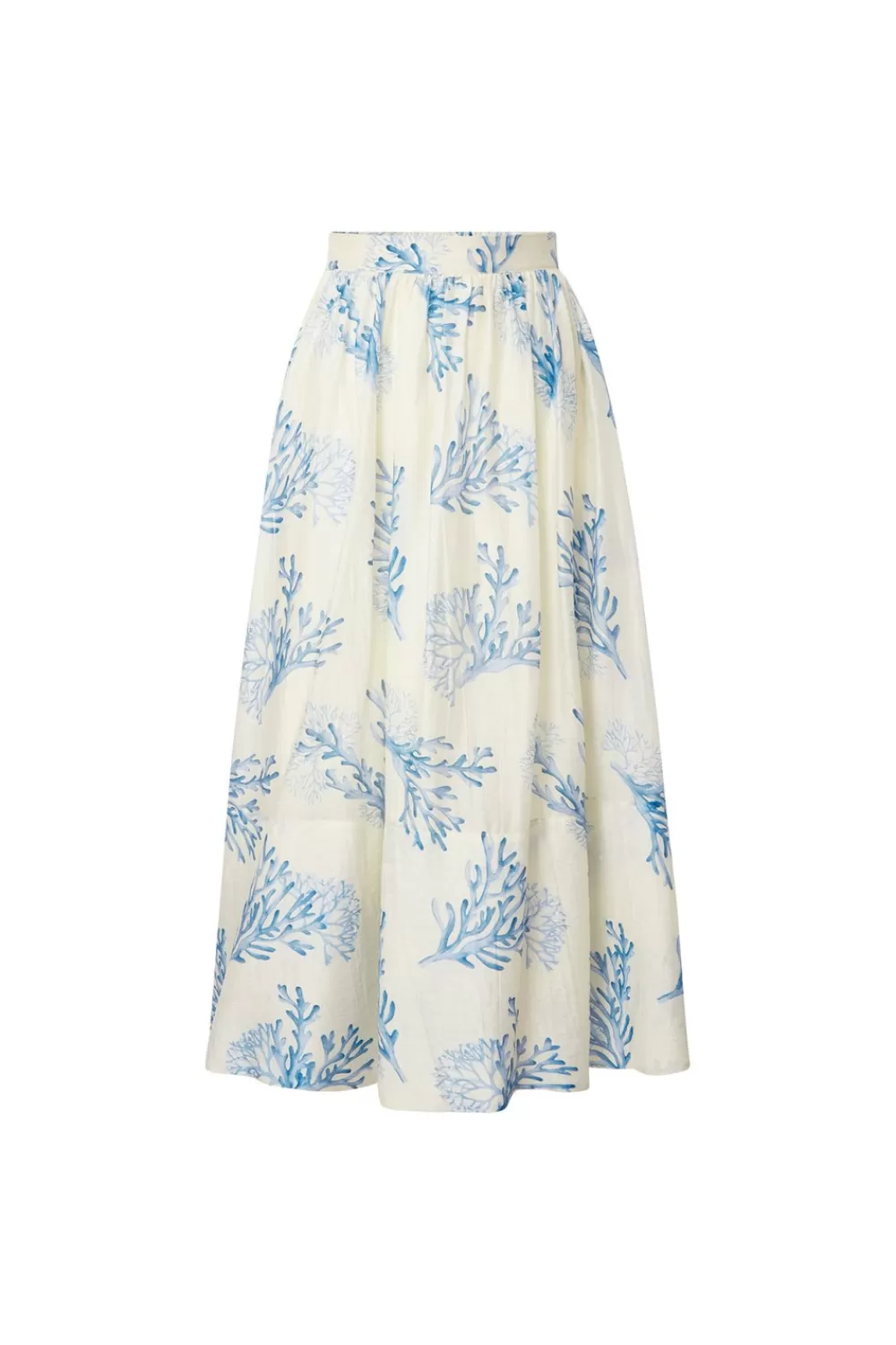 Élégante Jupe Midi Bleu Corail - Collection Hollie Malina en Ligne