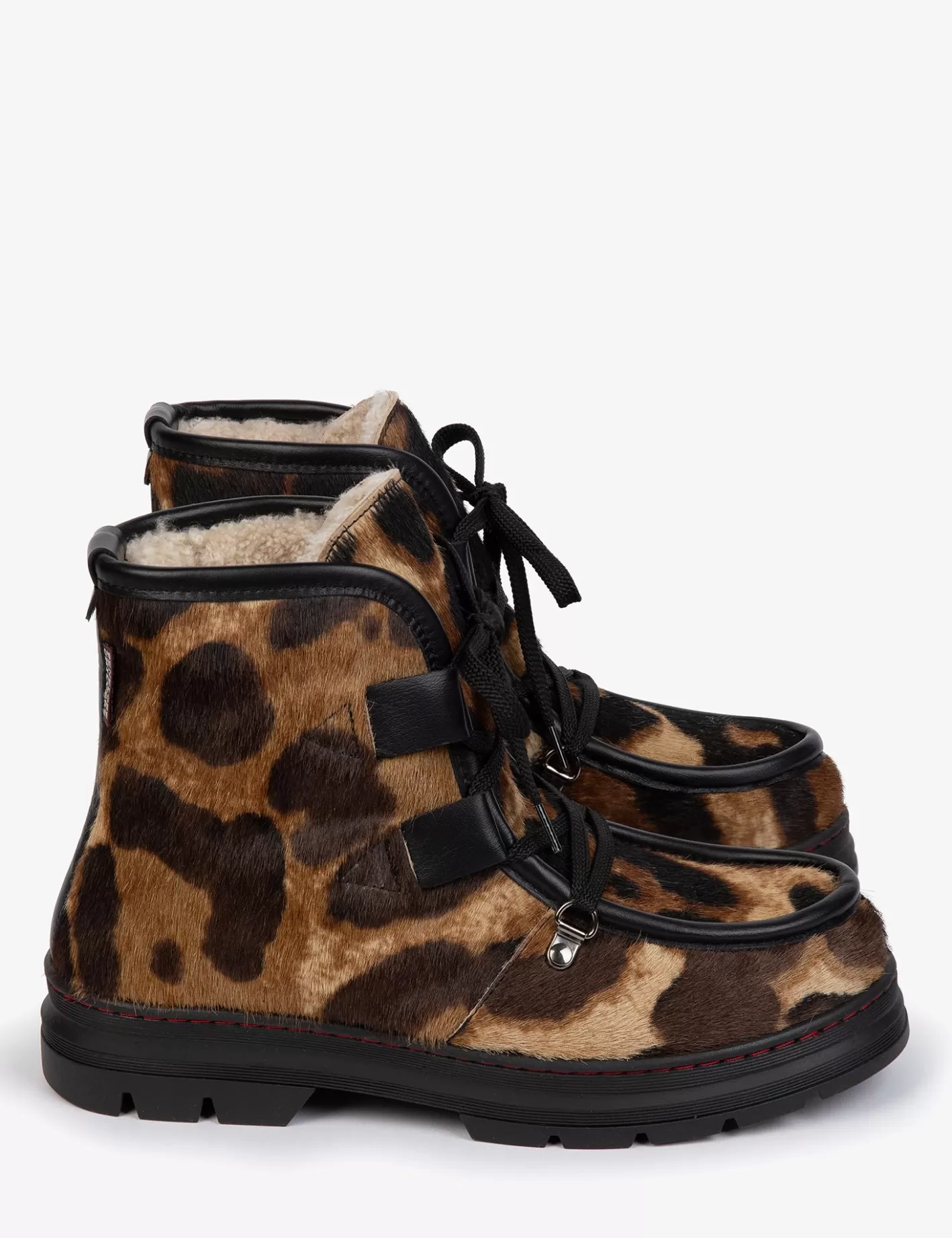 Bottines d'hiver doublées shearling - Style tortue avec lacets | Promotion exclusive sur notre modèle haut de gamme
