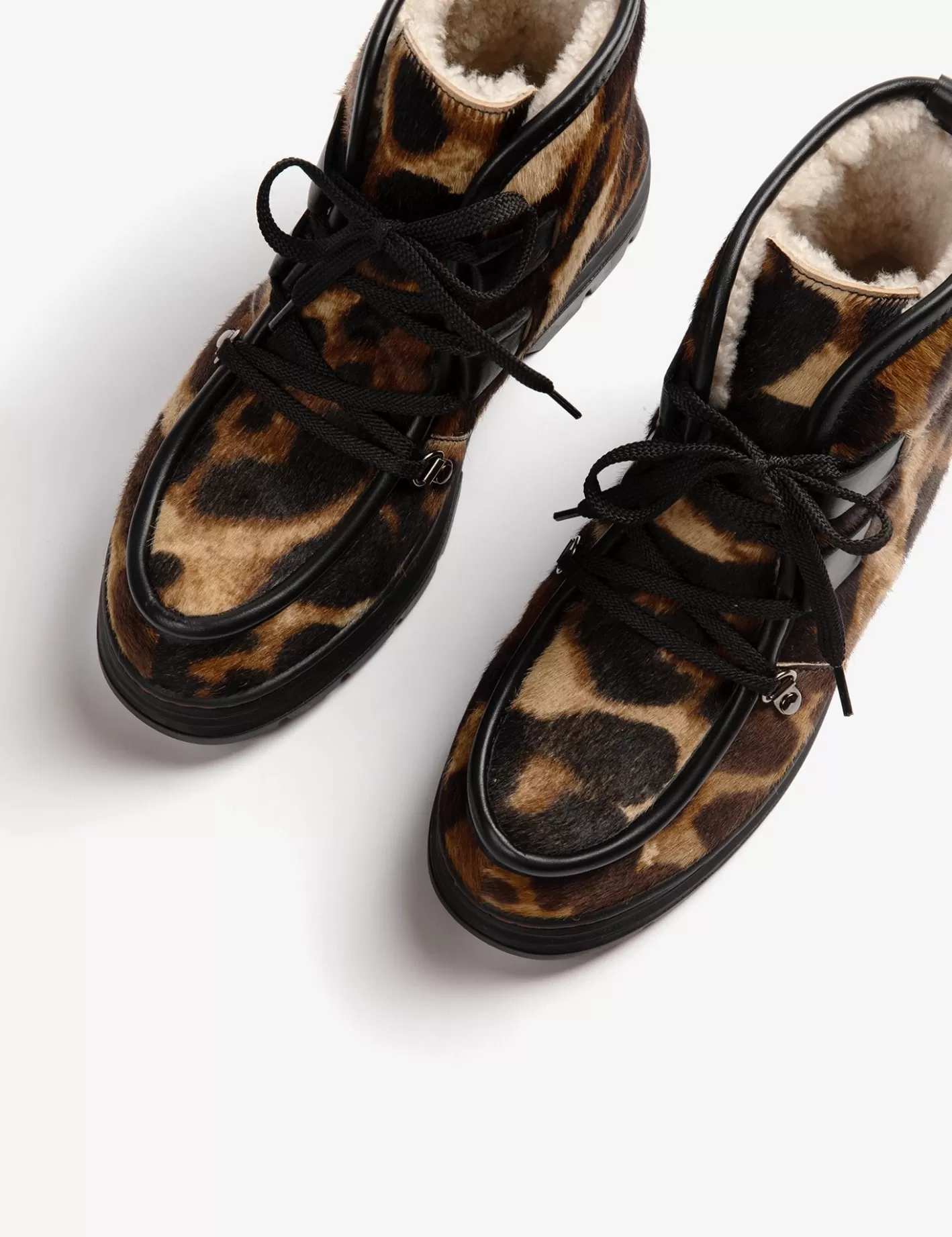 Bottines d'hiver doublées shearling - Style tortue avec lacets | Promotion exclusive sur notre modèle haut de gamme