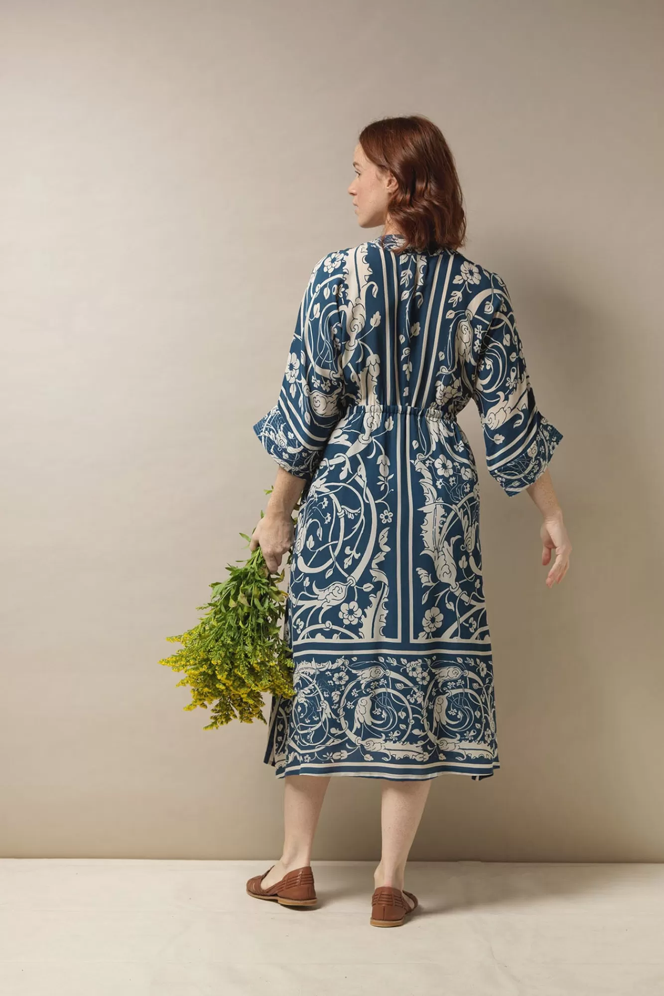 Robe Femme Abbi Bleu Saphir Élégante | Collection Cent Étoiles inspirée de Jaipur