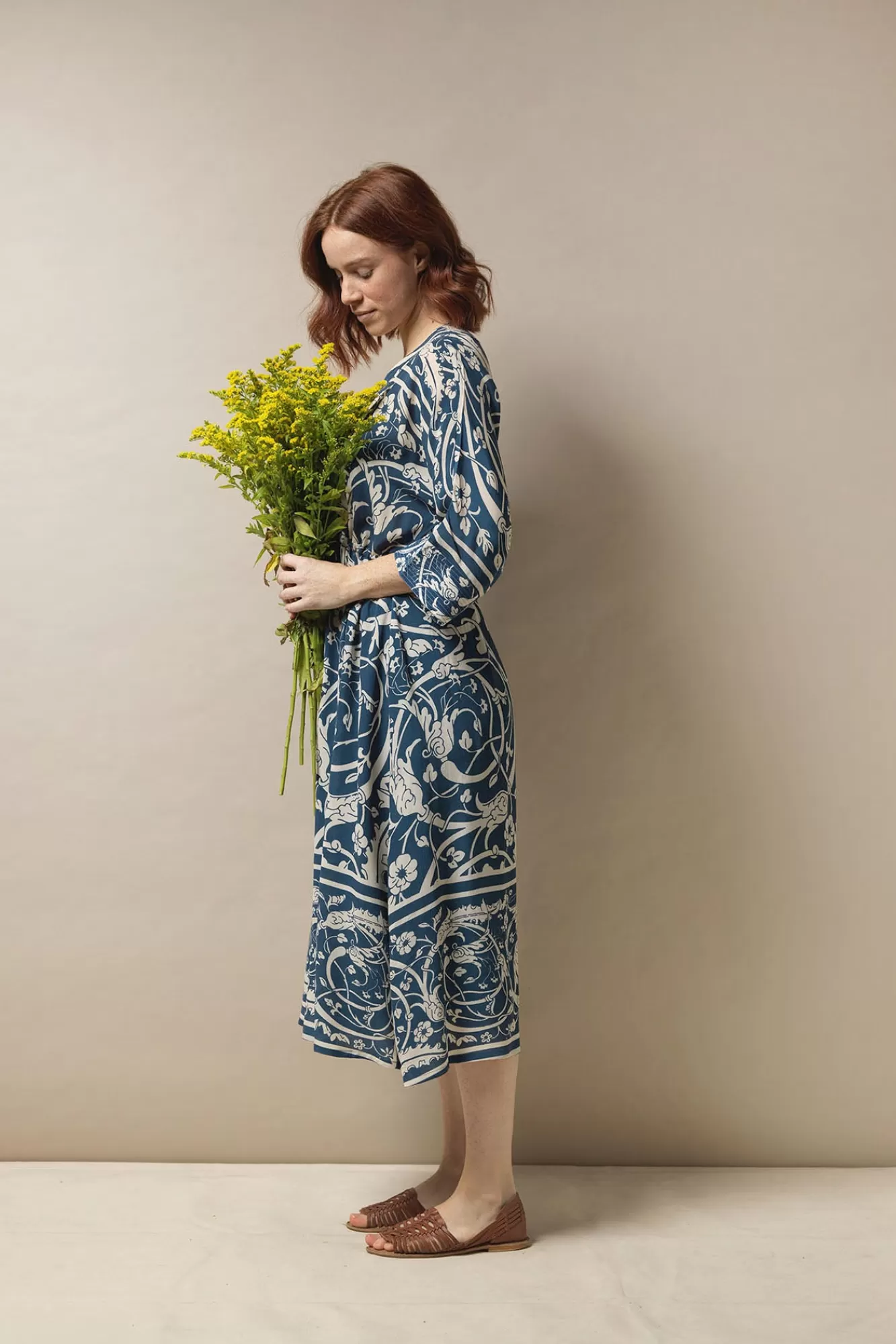Robe Femme Abbi Bleu Saphir Élégante | Collection Cent Étoiles inspirée de Jaipur