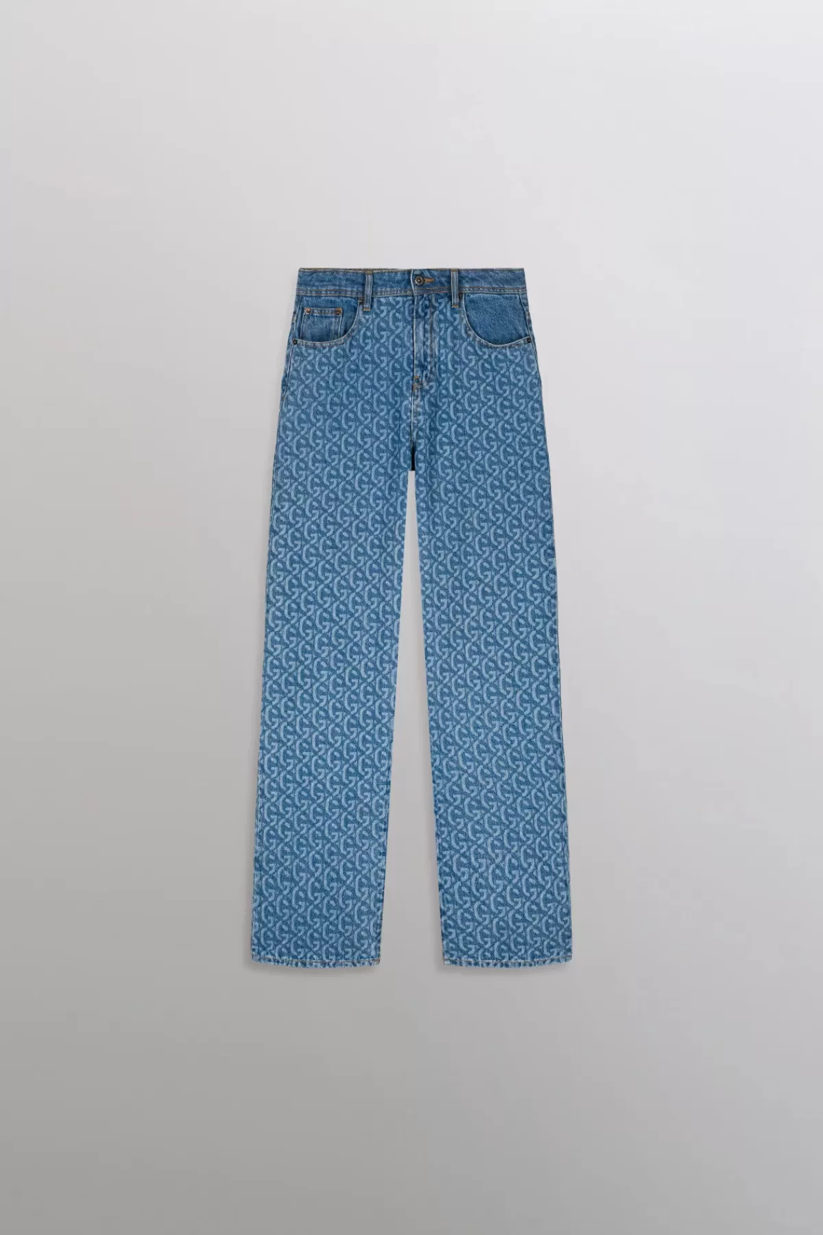 Stella & Gertrude - Jean Boyfriend Décontracté à Taille Haute avec Motif Monogramme - Prix Doux