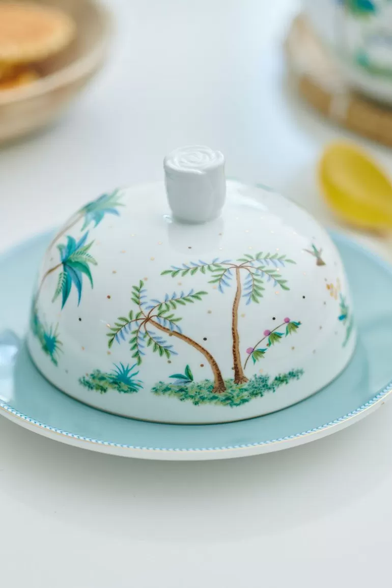 Pip Studio - Sucrier Décoratif Motif Pointillés Dorés sur Fond Blanc - Design Ronde et Élégante
