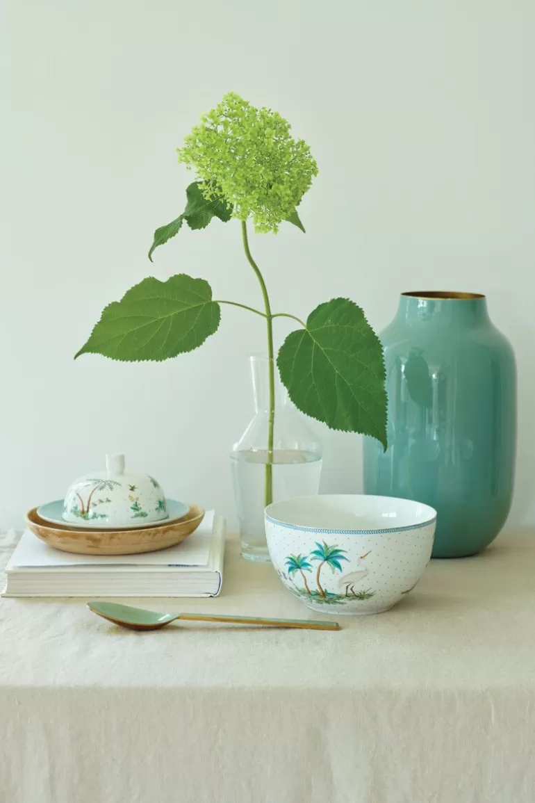Pip Studio - Sucrier Décoratif Motif Pointillés Dorés sur Fond Blanc - Design Ronde et Élégante