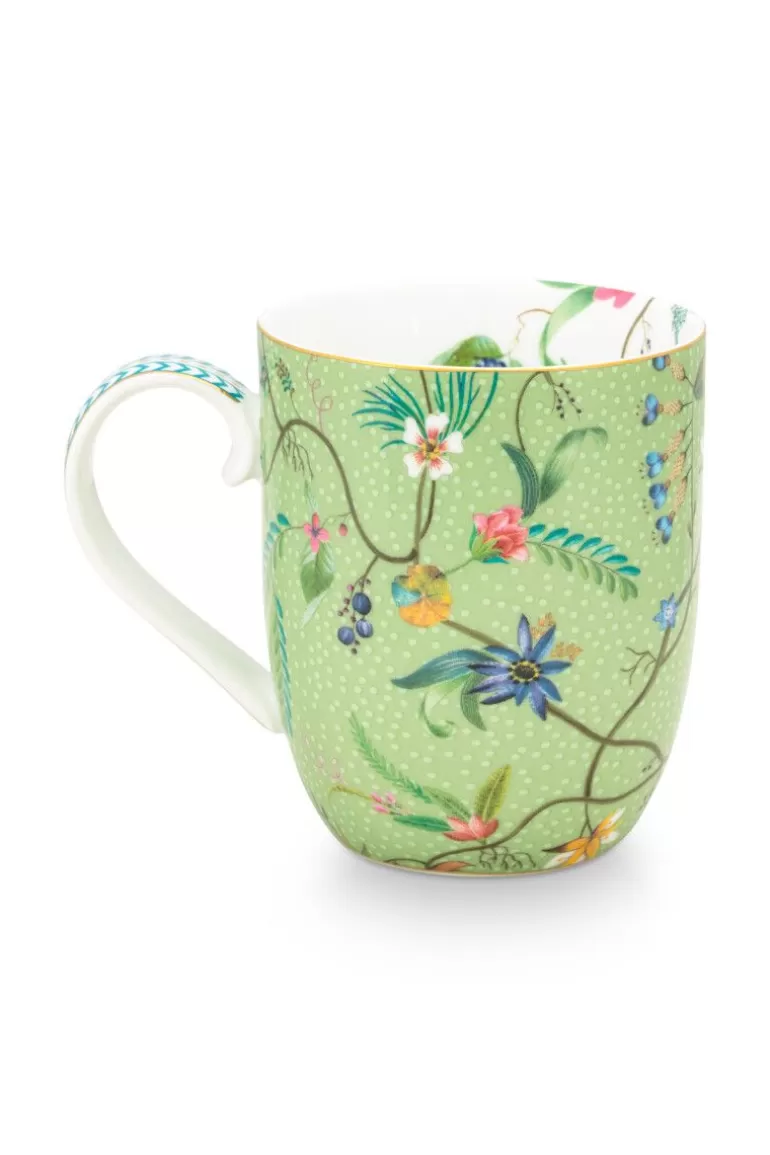 Promotion Printanière Édition Limitée - Tissu Fleuri Vert Tendresse par Pip Studio Jolie Mok, Décor Champêtre aux Motifs Floraux Délicats