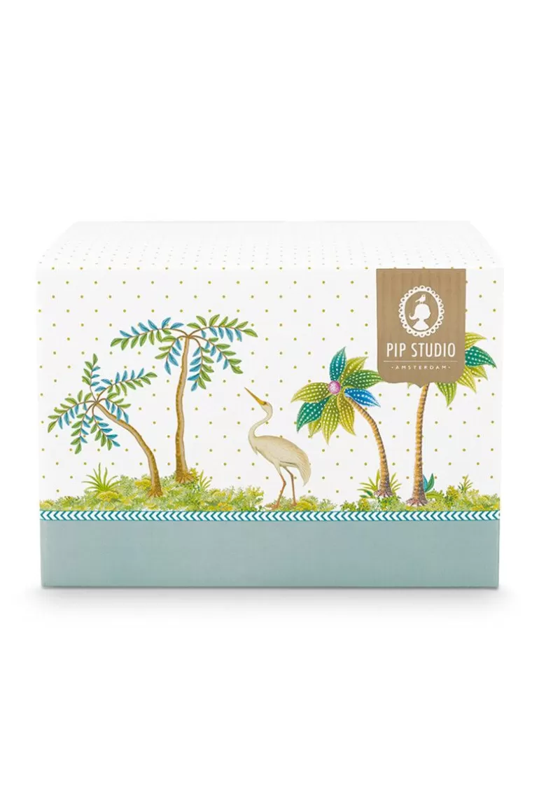 Pip Studio - Duo de tasses à fleurs printanières en vert tendre - Collection bohème chic (2 pièces)