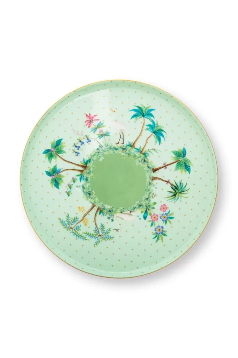 Plateau à Pâtisserie Élégant de Pip Studio - Design Délicat en Vert Pastel, Idéal pour Présentations Gourmandes