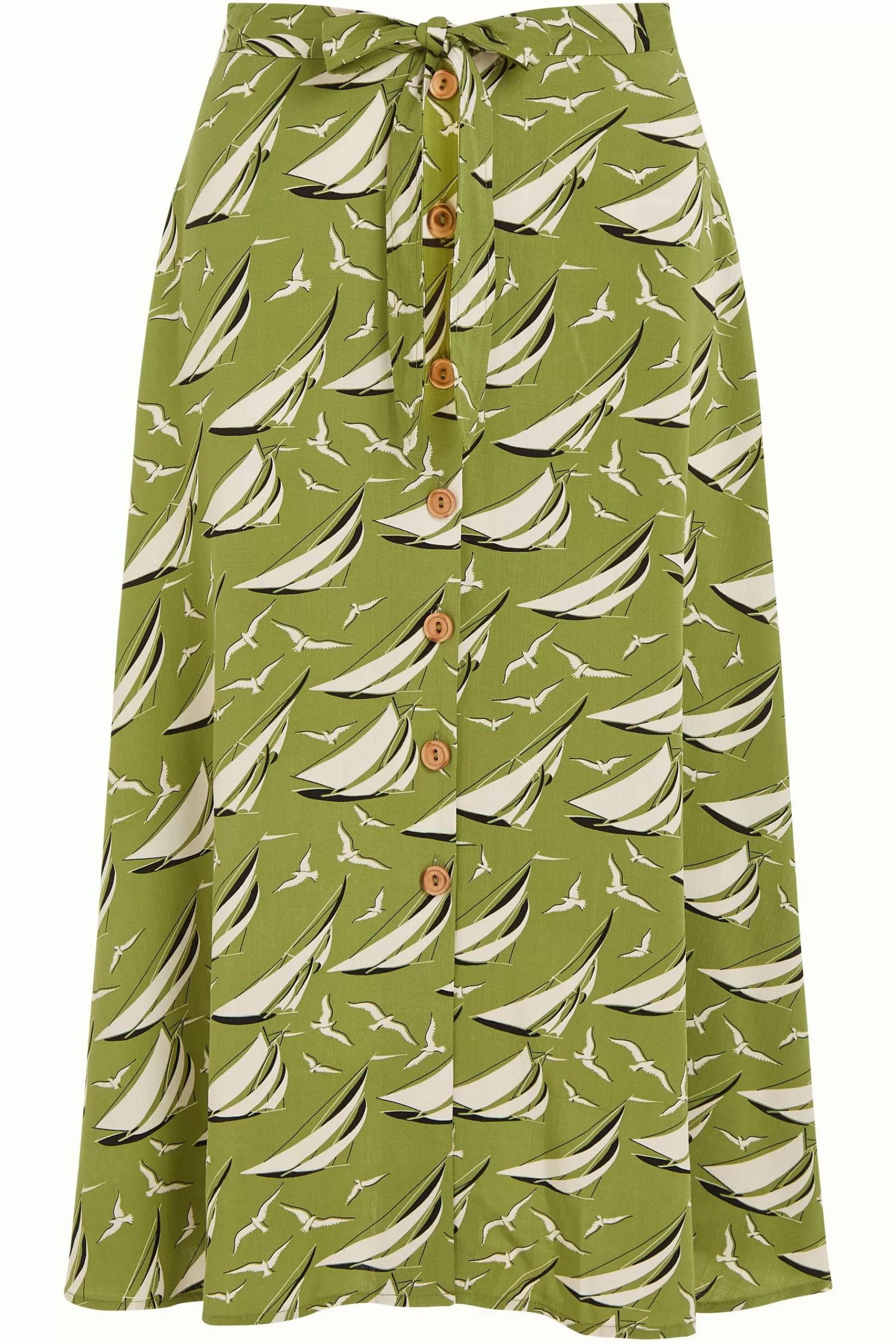 Jupe mi-longue Judy par DAMES - Style King Louie avec col bateau intemporel