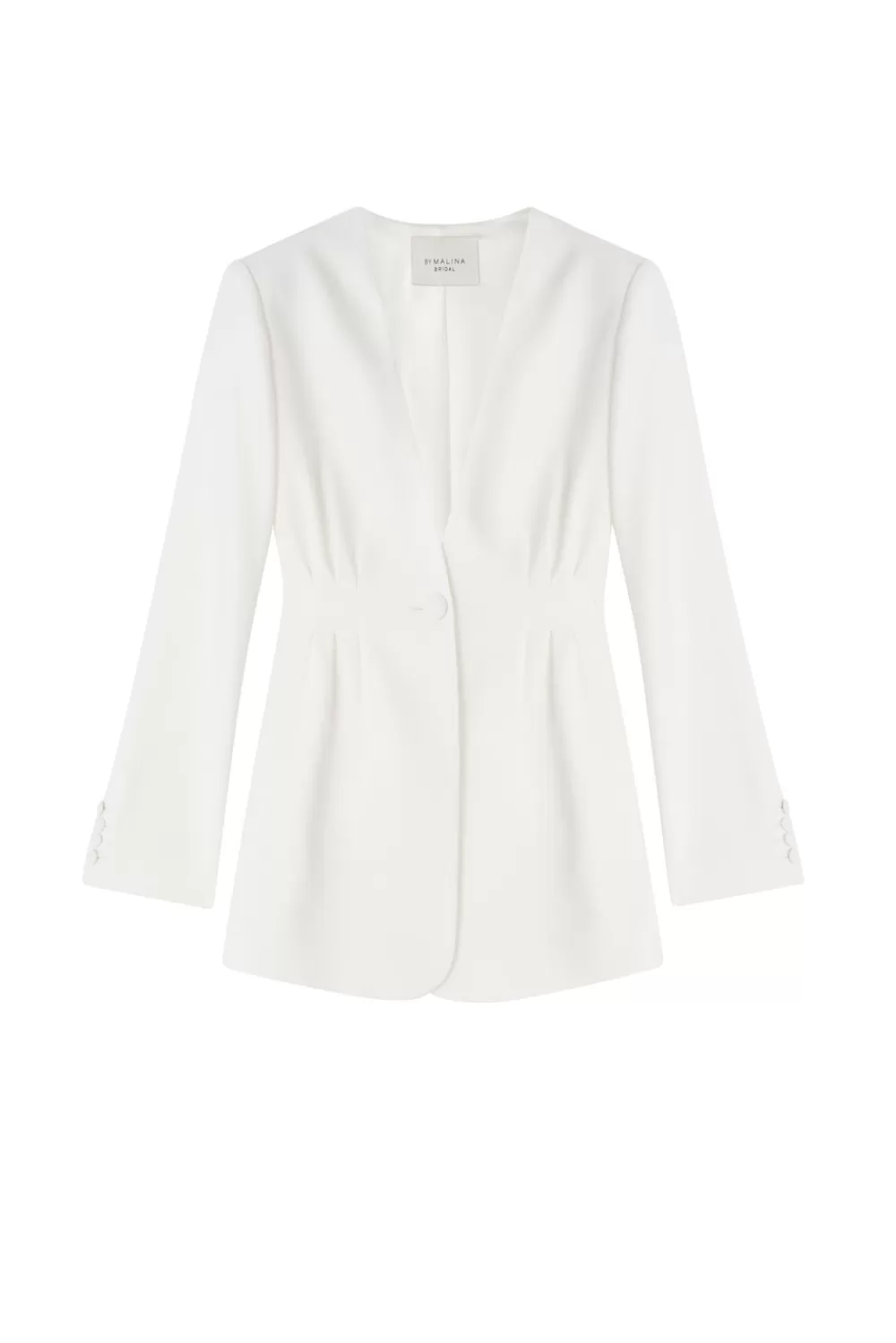 Veste Malina Juno en Tissu Noble - Élégance Ivoire pour un Style Intemporel