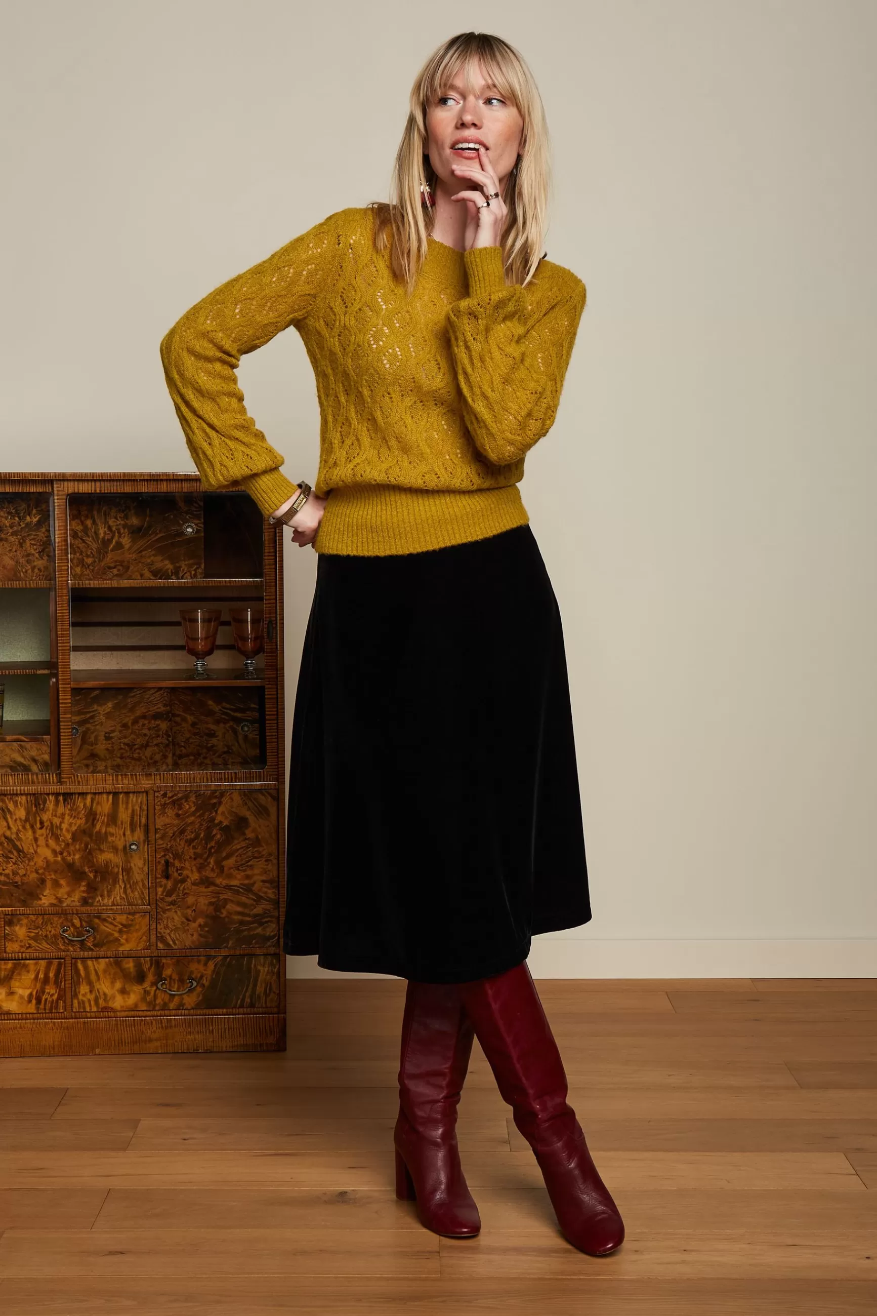 Jupe Juin Élégante pour Femme - Style Bohème Taille Haute King Louie