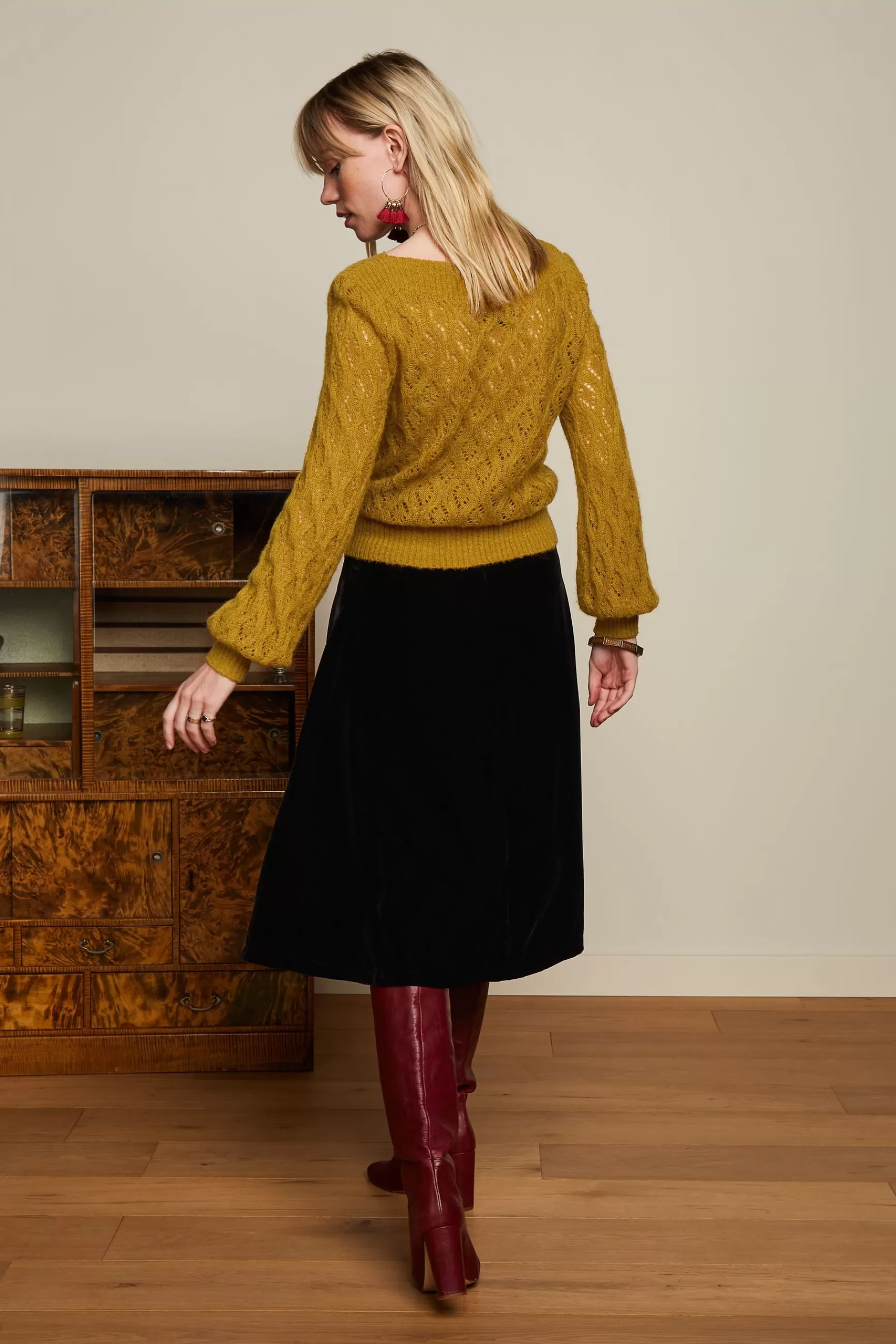 Jupe Juin Élégante pour Femme - Style Bohème Taille Haute King Louie
