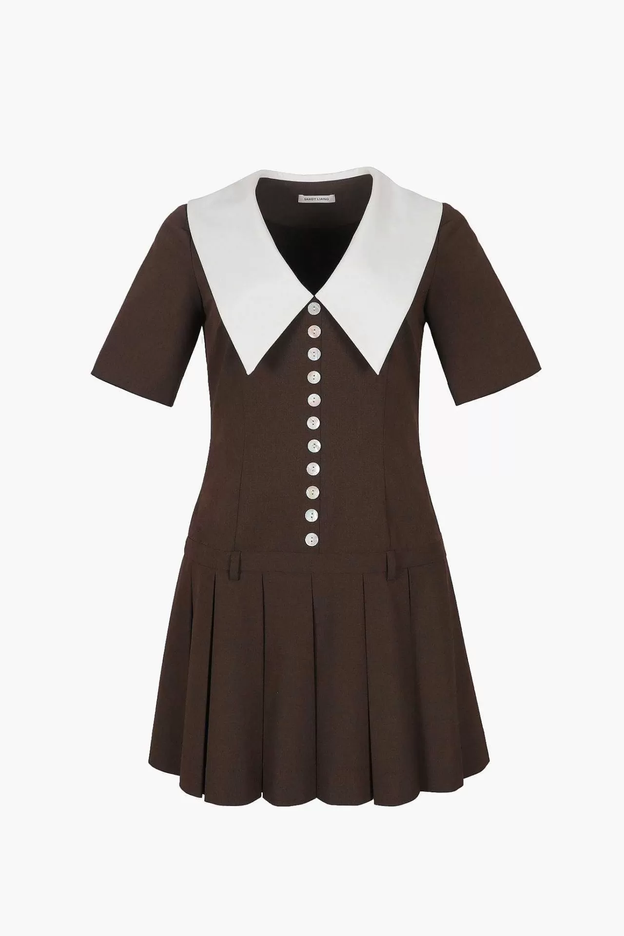 Robe Kerry Marron par Sandy Liang - Modèle Printemps pour Élégance Urbaine