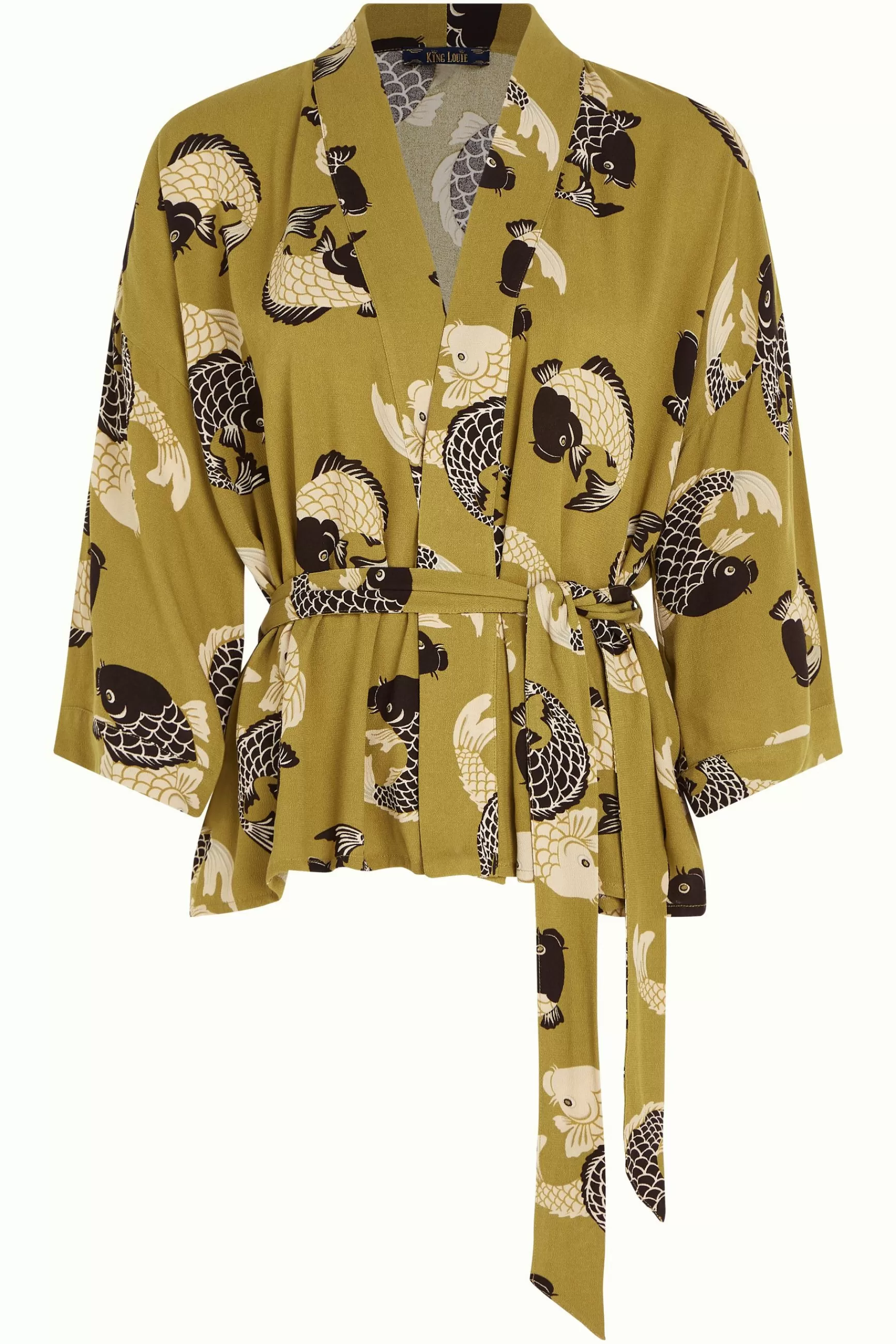 DAMES – Kimono Japonais Élégant à Motifs Carpes Koï Édition King Louie