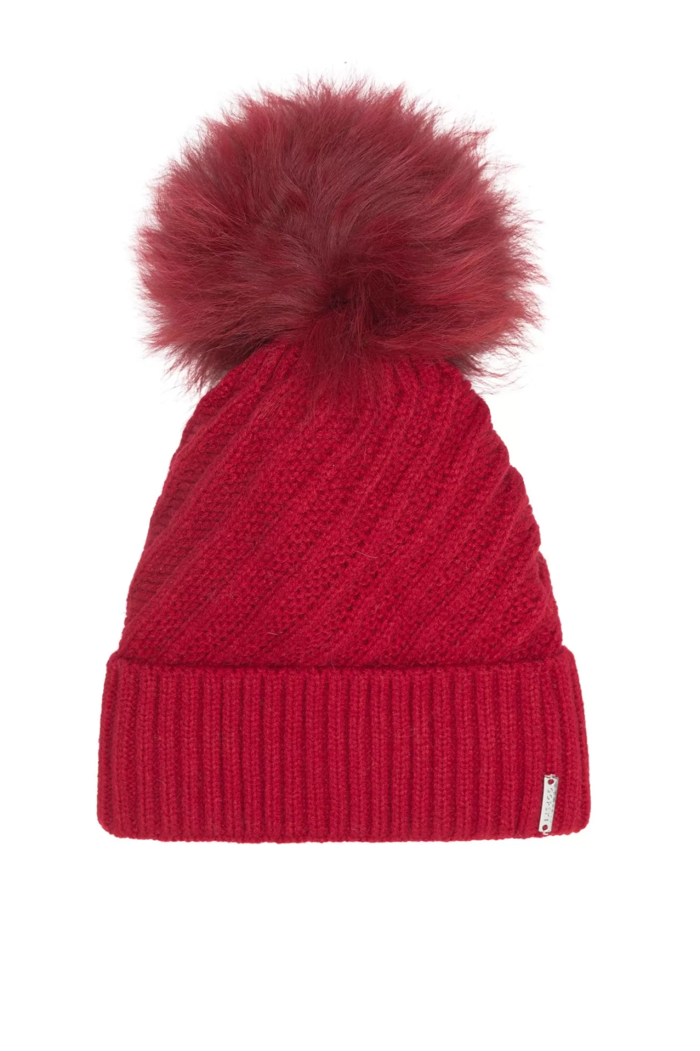 Bonnet femme tricoté main GORSKI - Style Montréal avec pompon en laine d'agneau premium