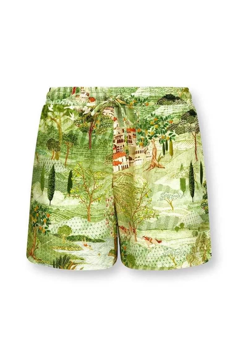 Pip Studio Bermuda d'Été Inspiré de la Toscane - Vert Frais, Style Décontracté Élégant