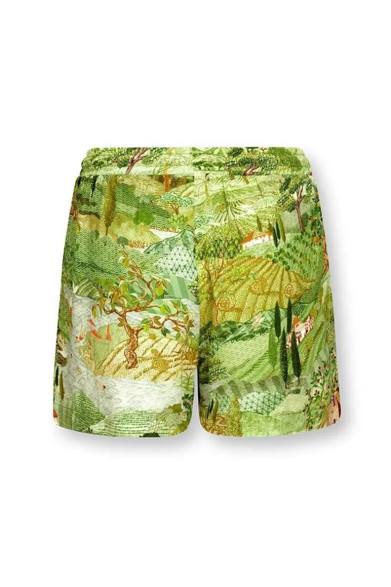Pip Studio Bermuda d'Été Inspiré de la Toscane - Vert Frais, Style Décontracté Élégant