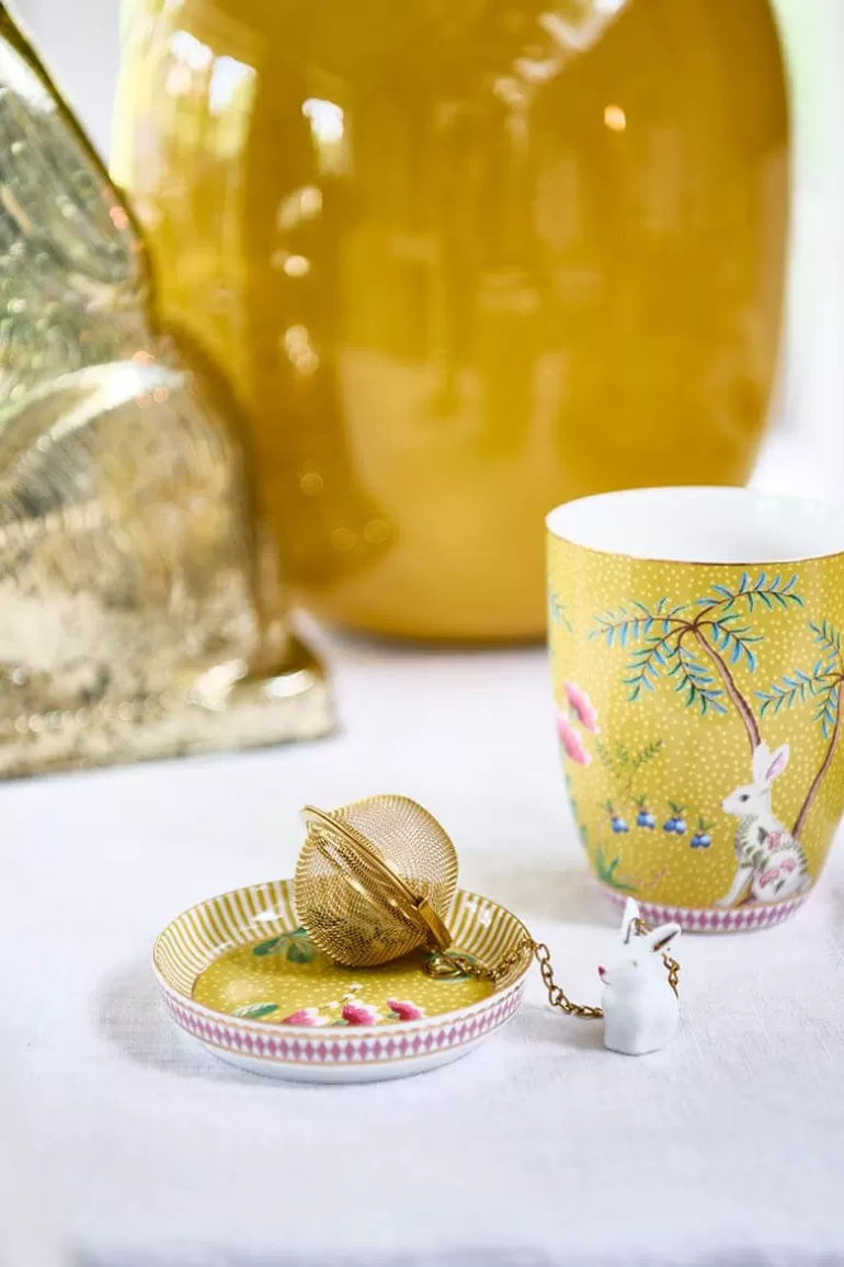Pip Studio - Infuseur Décoratif La Majorelle : Œuf à Thé Élégant en Céramique Beige Sable