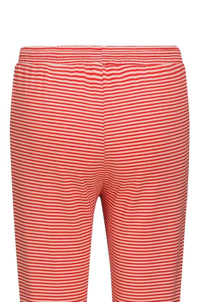 Pantalon Long Little Sumo à Rayures Corail Rouge | Promotion Éclair Exclusivité Pip Studio