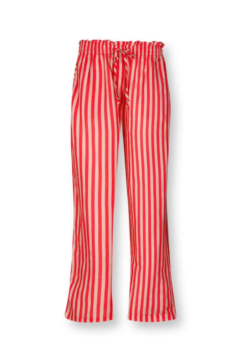 Pip Studio Pantalon Long à Motifs Rayures Sumo Rouge - Prix Doux en Ligne
