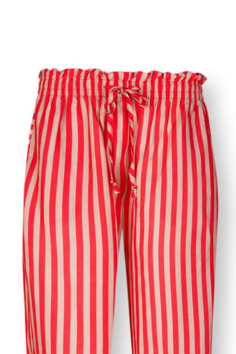 Pip Studio Pantalon Long à Motifs Rayures Sumo Rouge - Prix Doux en Ligne