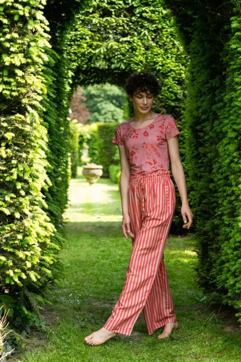 Pip Studio Pantalon Long à Motifs Rayures Sumo Rouge - Prix Doux en Ligne