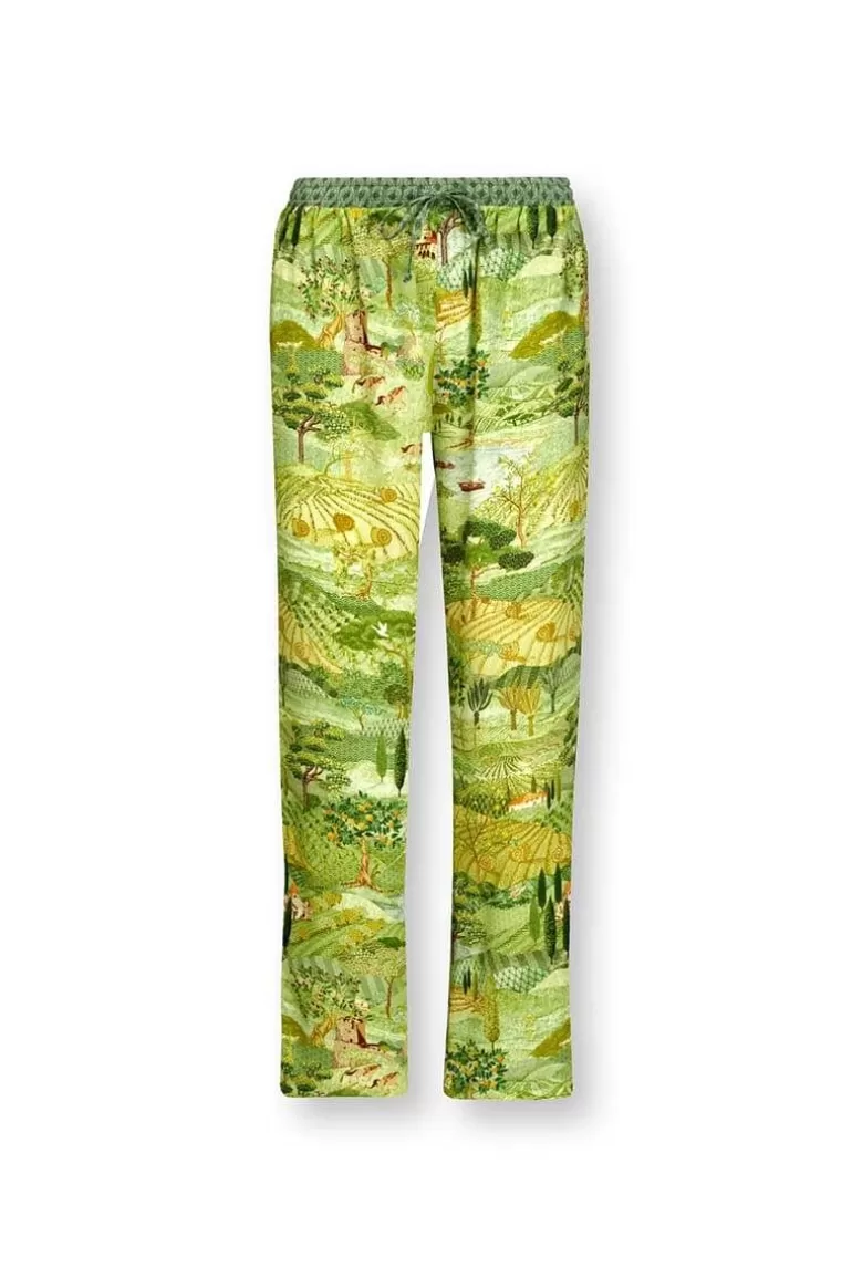 Pip Studio - Pantalon Long Bohème Toscane Vert - Élégance Végétale Printemps-Été 2024