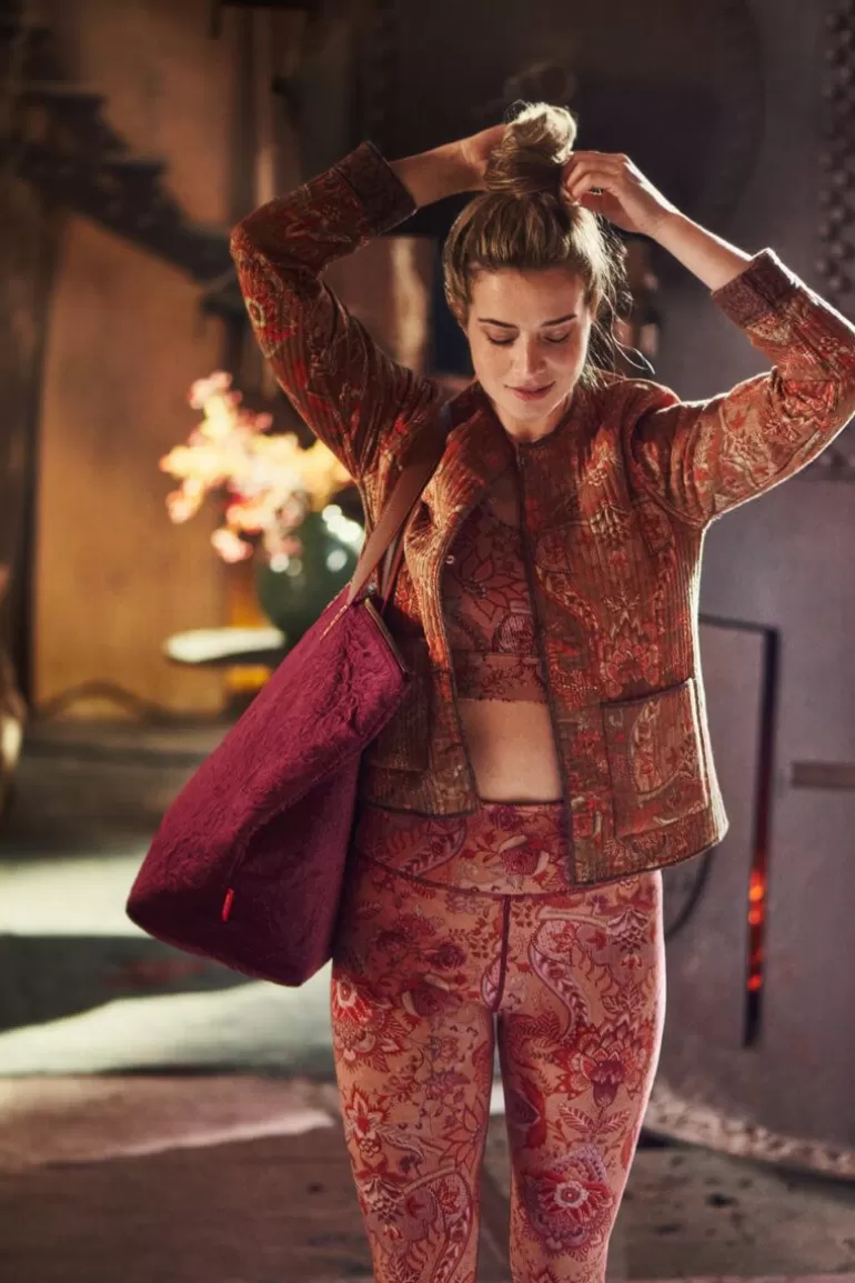 Pip Studio - Collant Long Sportif Confortable Motifs Kyoto | Nuance Terre Rosé en Promotion Exclusive