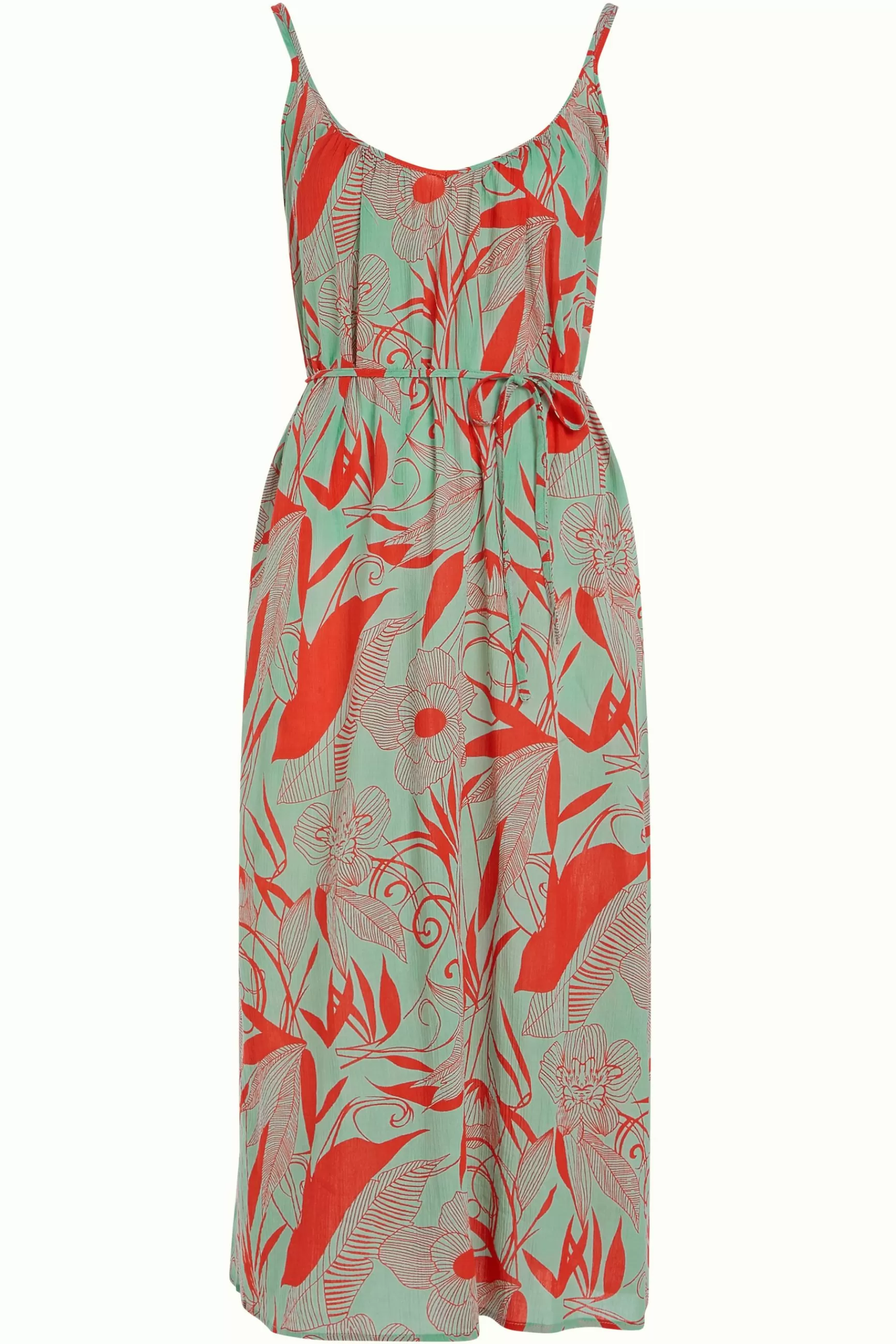Robe Midi Lara Élégante - King Louie by DAMES Paris | Tendance Printemps-Été 2024 | Couleur Kaki Sable