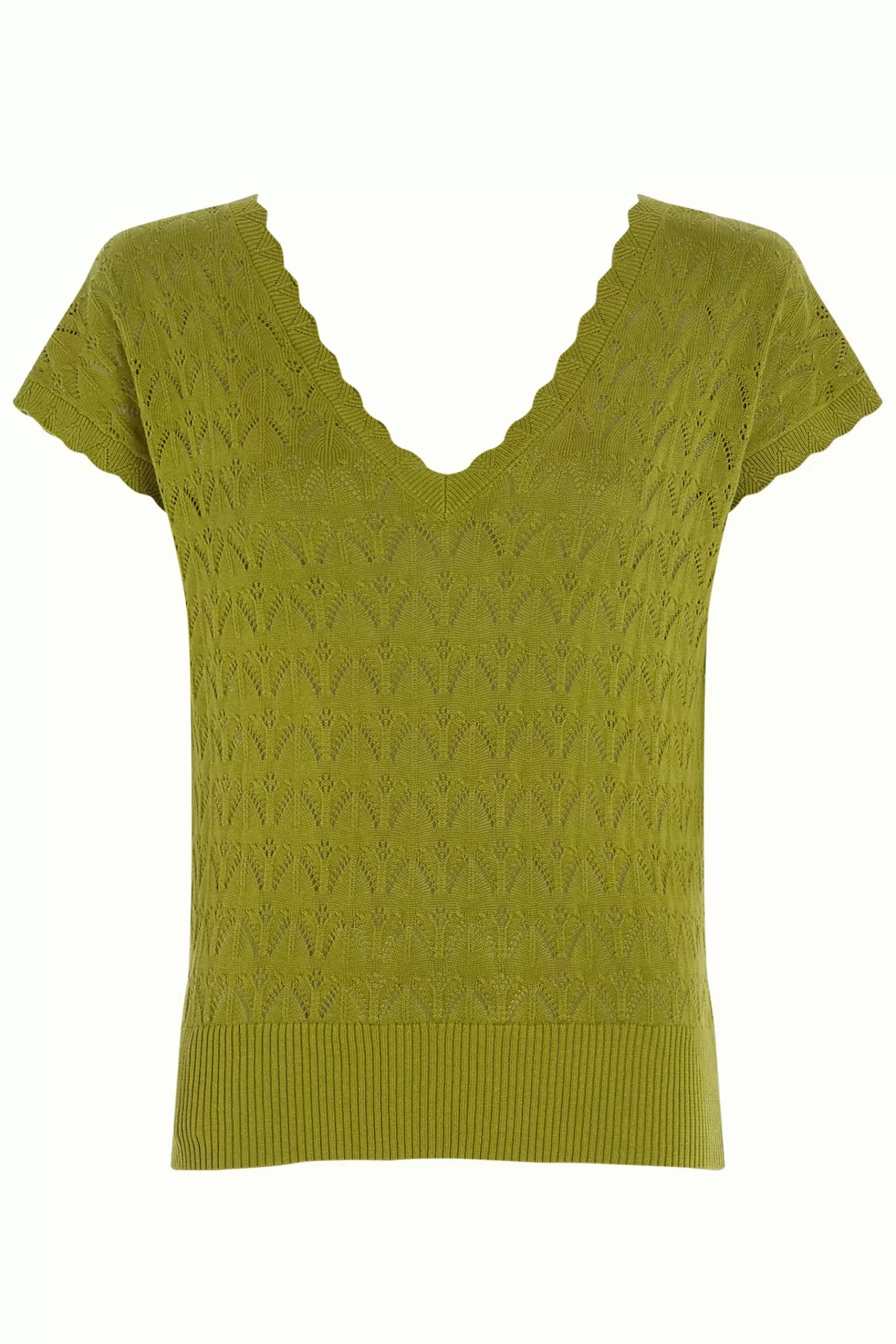 Haut Décolleté en V Lila avec Motif Ajouré – Modèle Rocky par King Louie pour Femme