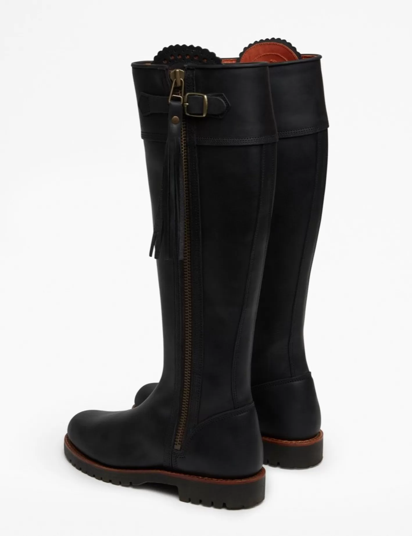 Bottes Élégantes à Franges Longues - Chaussures Montées Goodyear pour Équitation | Confort et Style Intemporel