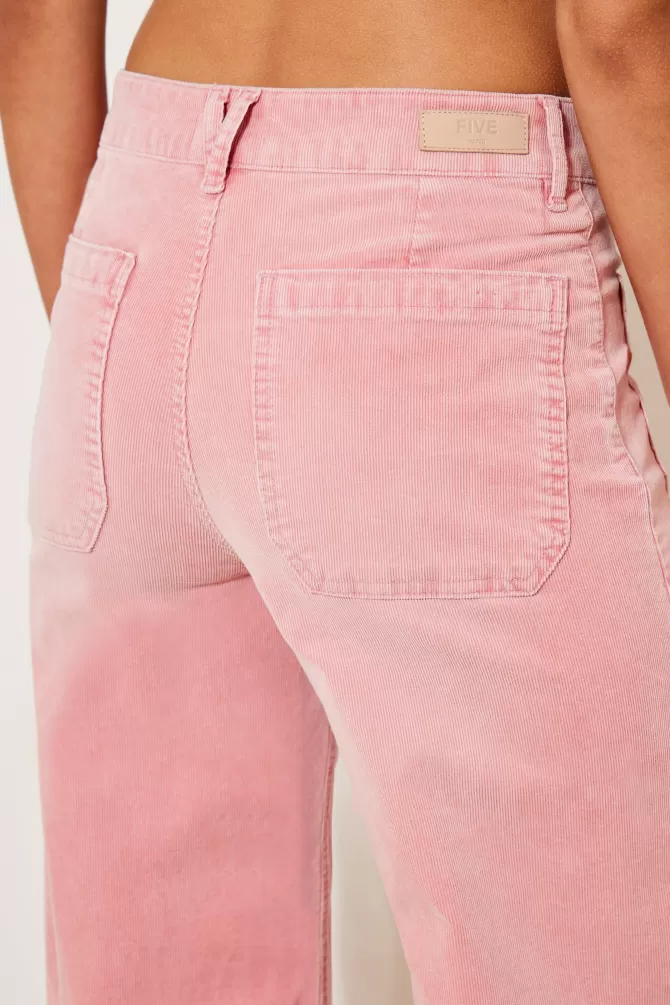 Pantalon droit Lucia 597 - Jeans féminin taille haute en denim stretch bleu lavé - Coupe slim confortable pour look décontracté chic