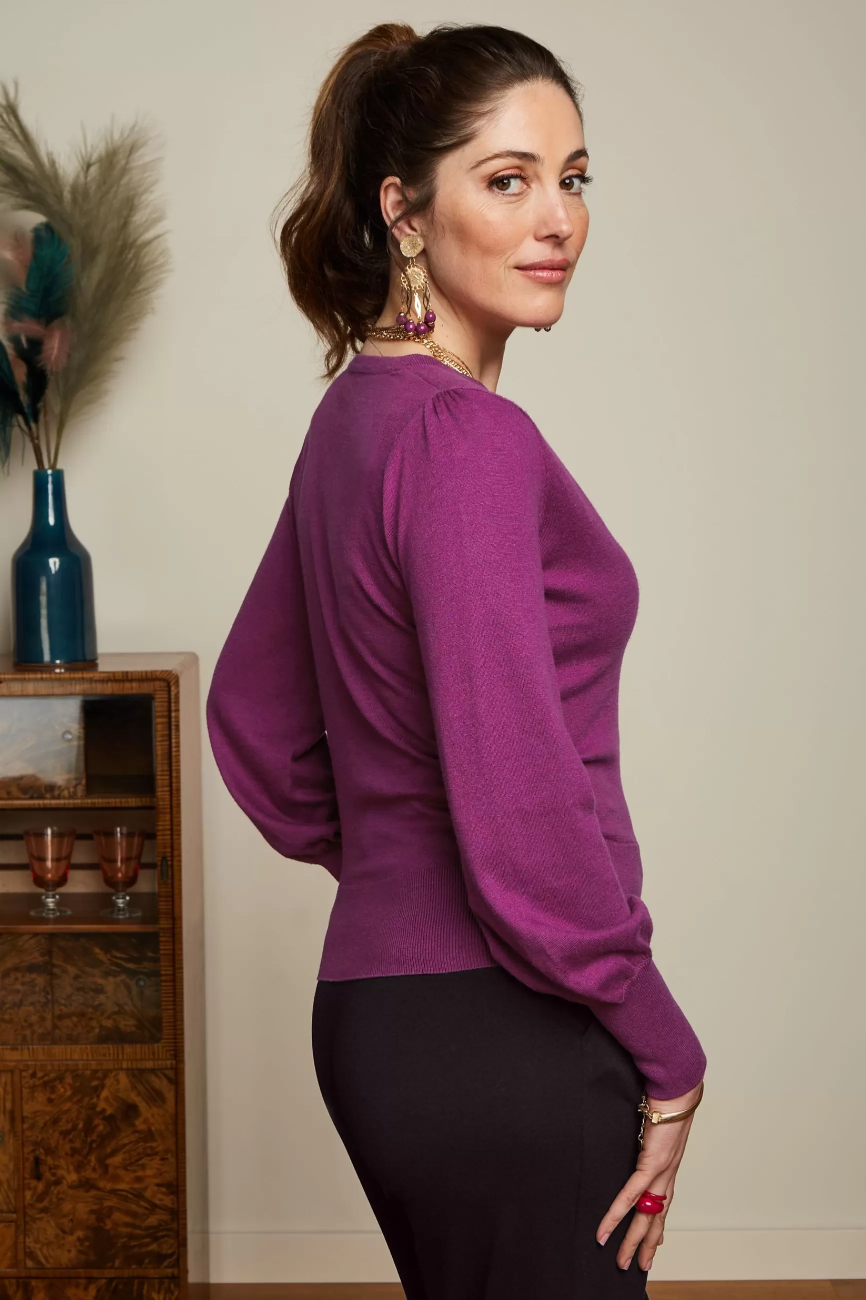 King Louie Lulu - Débardeur Enveloppant Femme à Silhouette Cocoon | Tendance Printemps-Été pour un Look Urbain Confortable