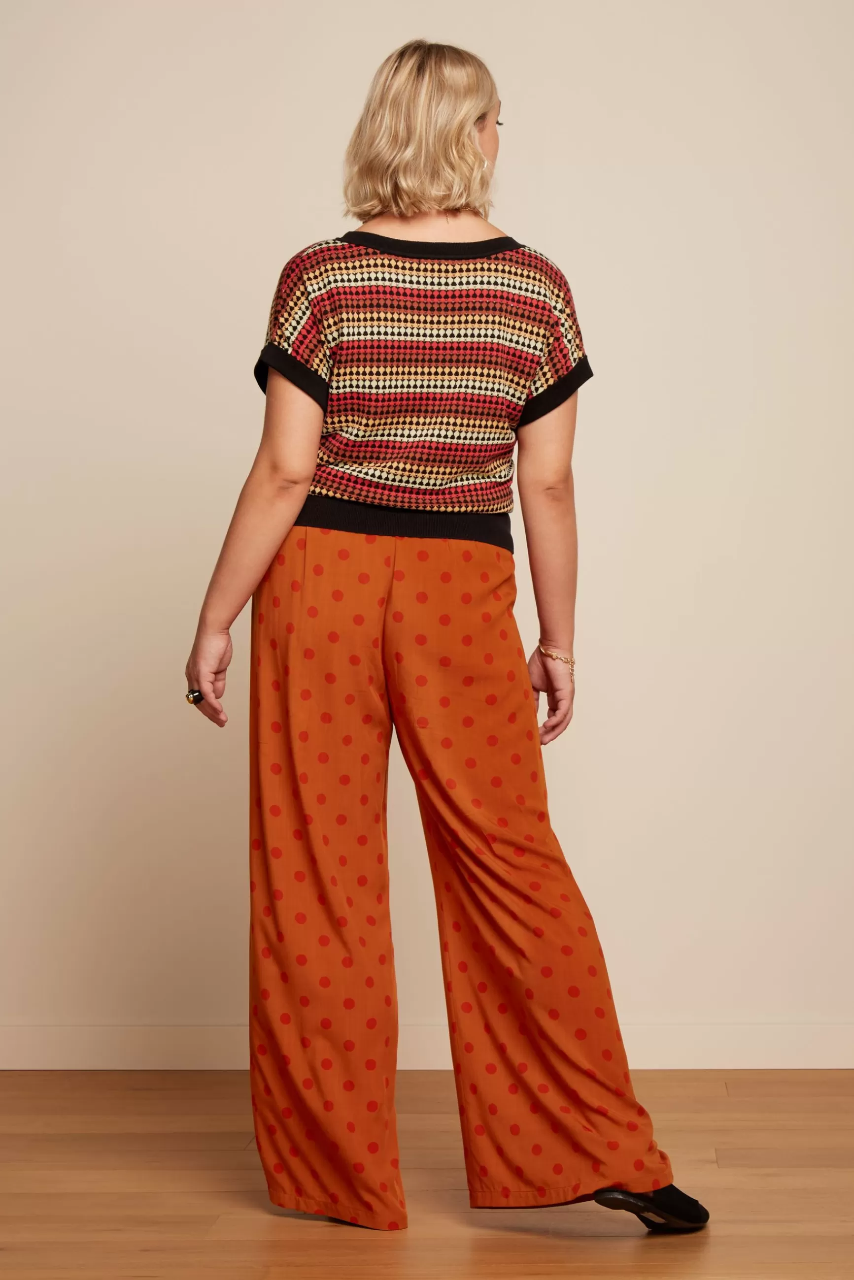 Pantalon Femme Élégant King Louie - Modèle Marlene Melos Taille Confortable