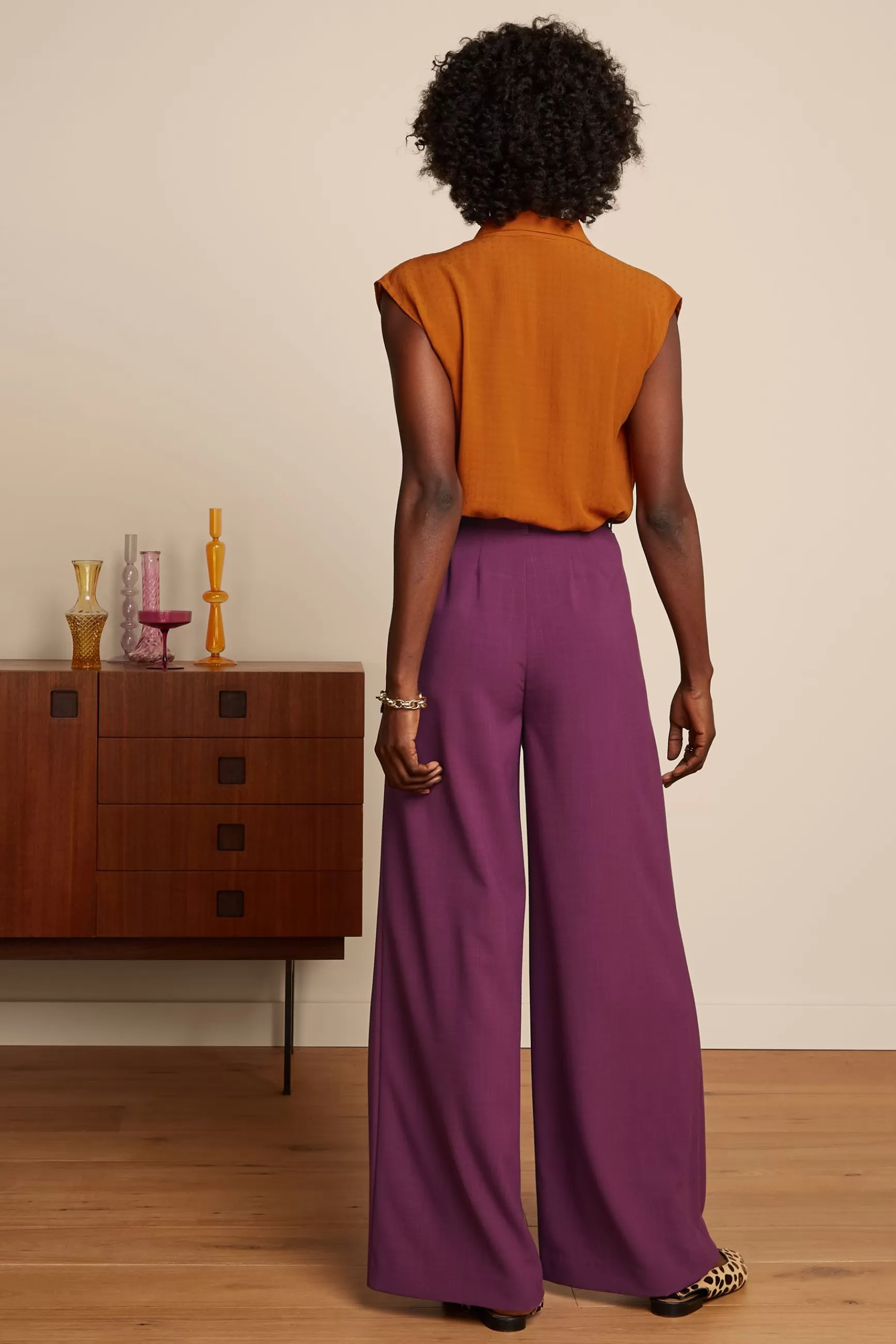 Pantalon Femme Élégant King Louie - Modèle Marlene Style Timba, Confort Urbain