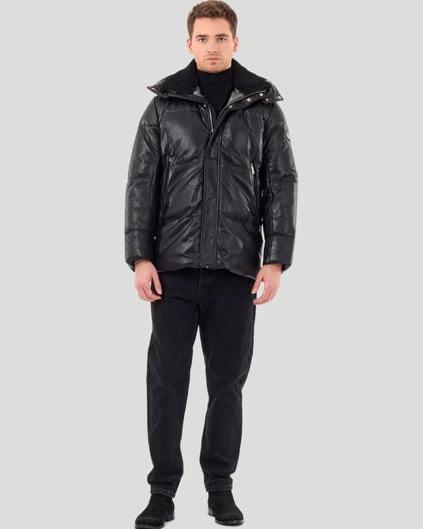 Parka Hiver Montréal pour Homme GORSKI - Veste d'extérieur avec Col Amovible en Agneau Shearling d'Exception