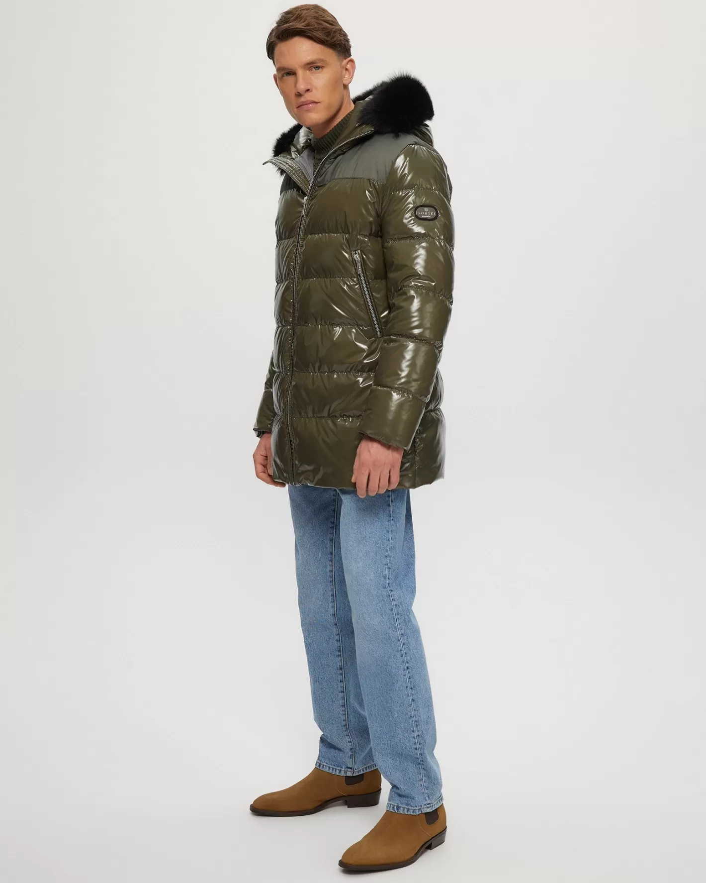 Parka hiver montréalais GORSKI pour homme – Doudoune chaude après-ski avec capuche amovible en agneau Toscane – Confort ultime et style montagnard chic