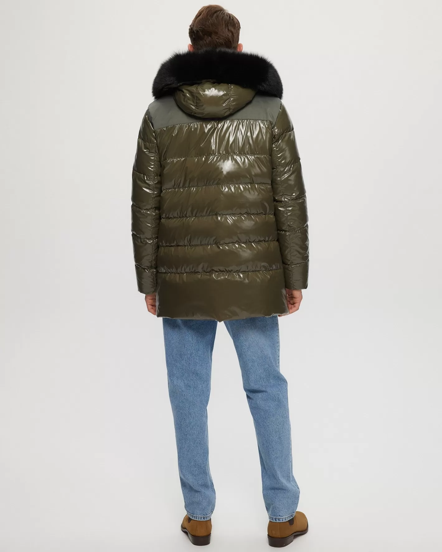 Parka hiver montréalais GORSKI pour homme – Doudoune chaude après-ski avec capuche amovible en agneau Toscane – Confort ultime et style montagnard chic