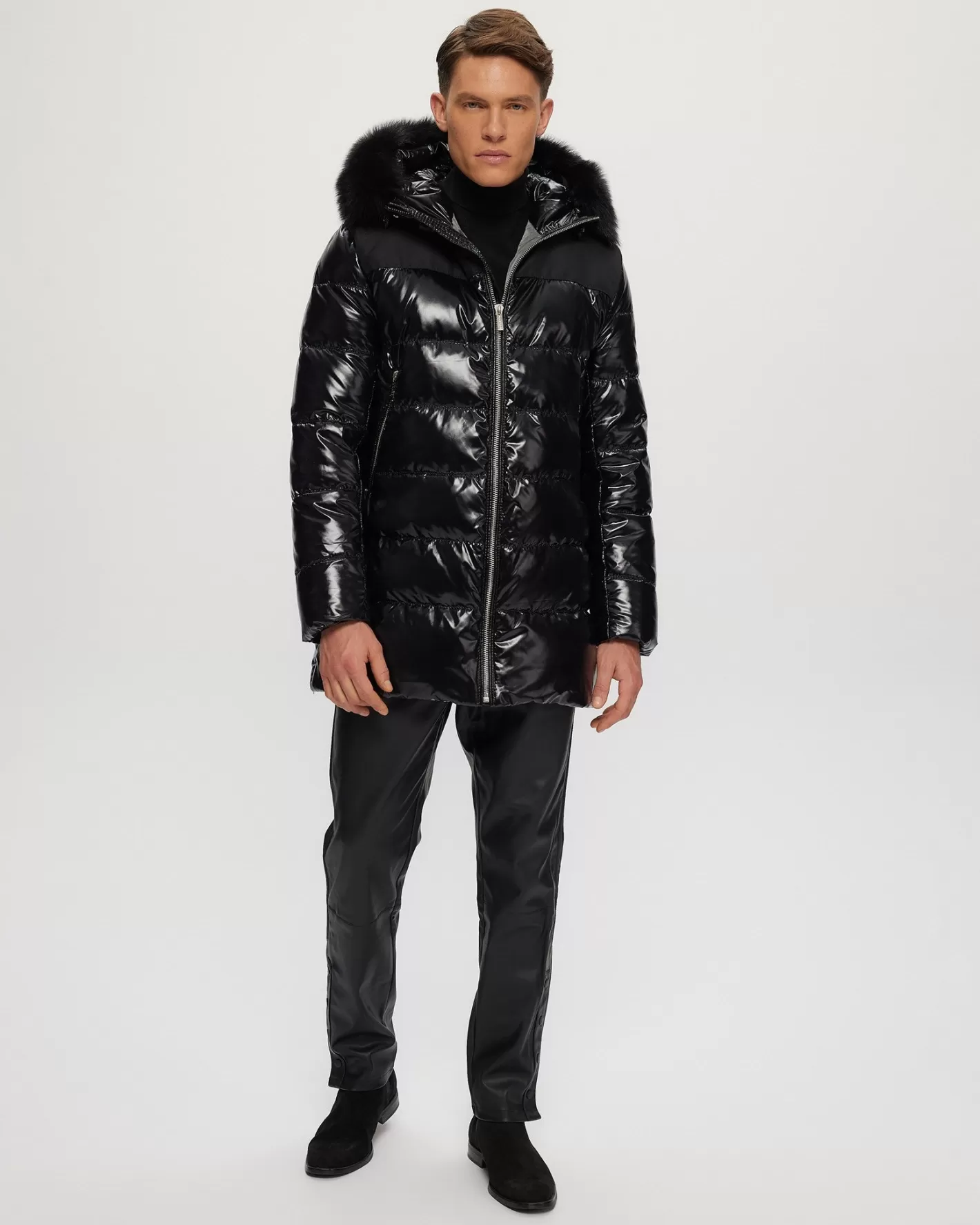 Parka hiver montréalais GORSKI pour homme – Doudoune chaude après-ski avec capuche amovible en agneau Toscane – Confort ultime et style montagnard chic