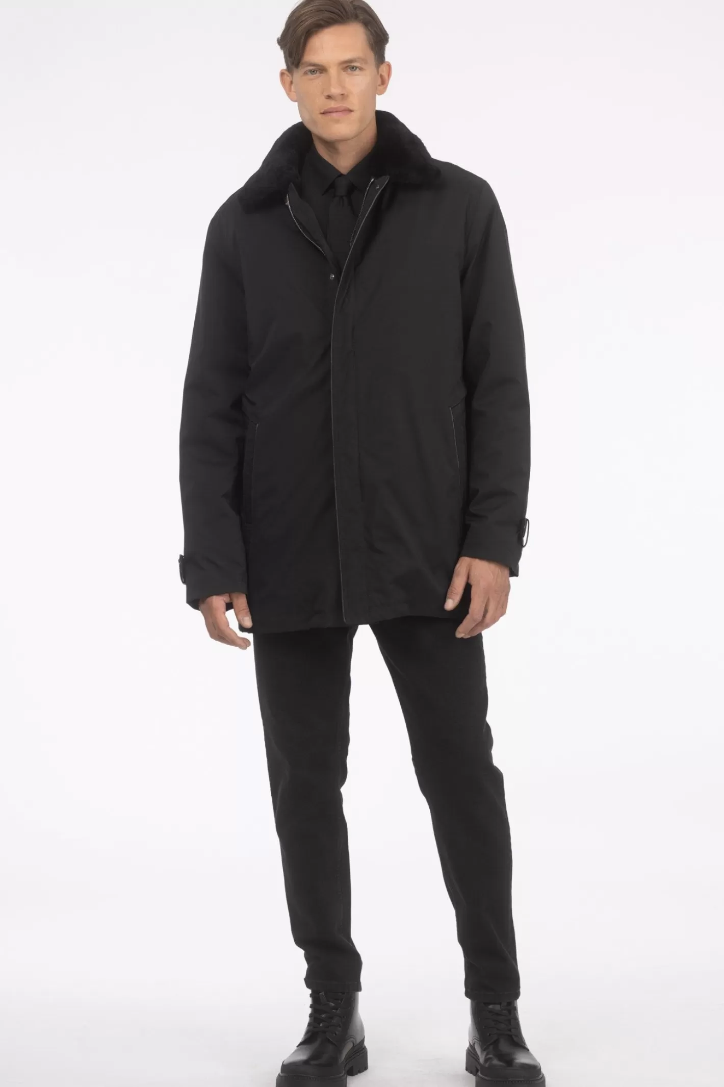 Manteau GORSKI Montréal pour Homme - Doublure et Col en Agneau Shearling Premium Détachables