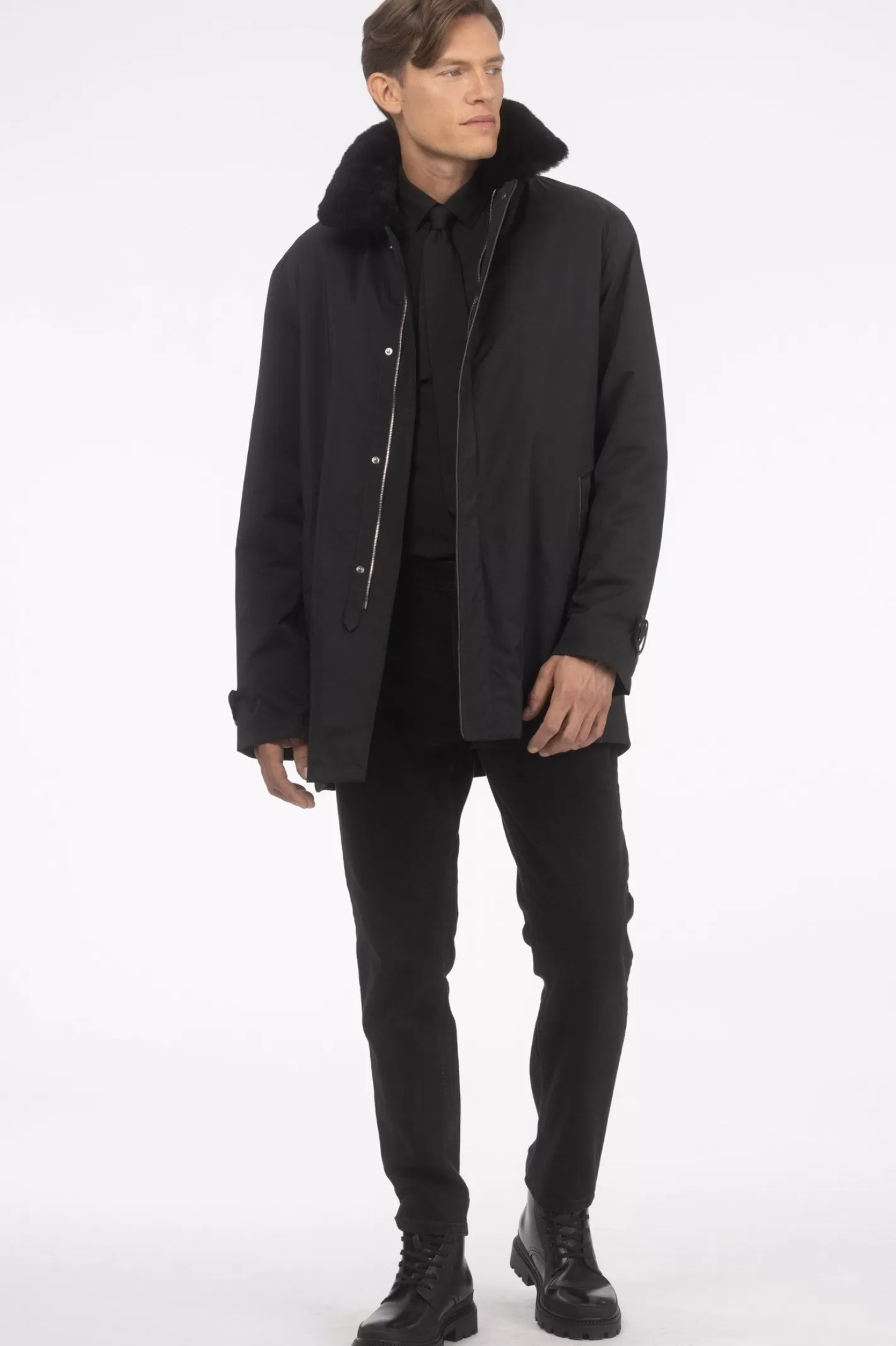 Manteau GORSKI Montréal pour Homme - Doublure et Col en Agneau Shearling Premium Détachables