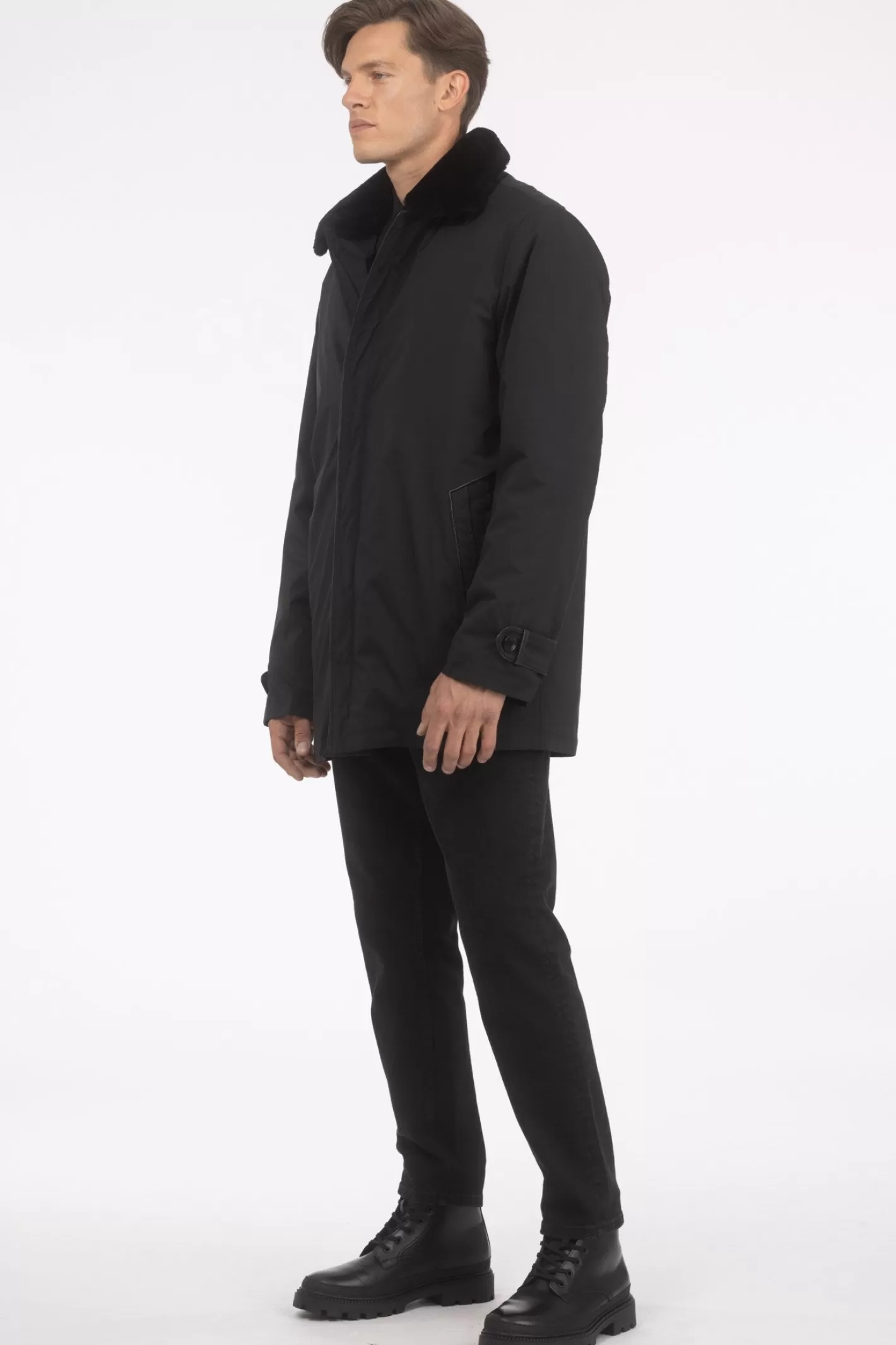 Manteau GORSKI Montréal pour Homme - Doublure et Col en Agneau Shearling Premium Détachables