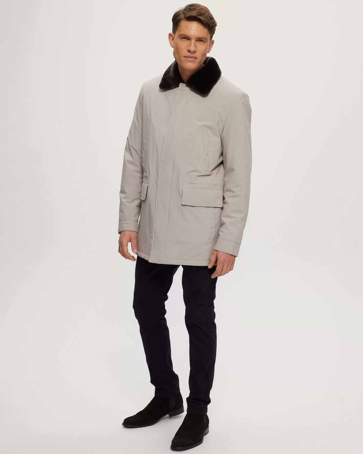 GORSKI Montréal – Veste Matelassée pour Homme avec Doublure en Agneau Shearling Haut de Gamme