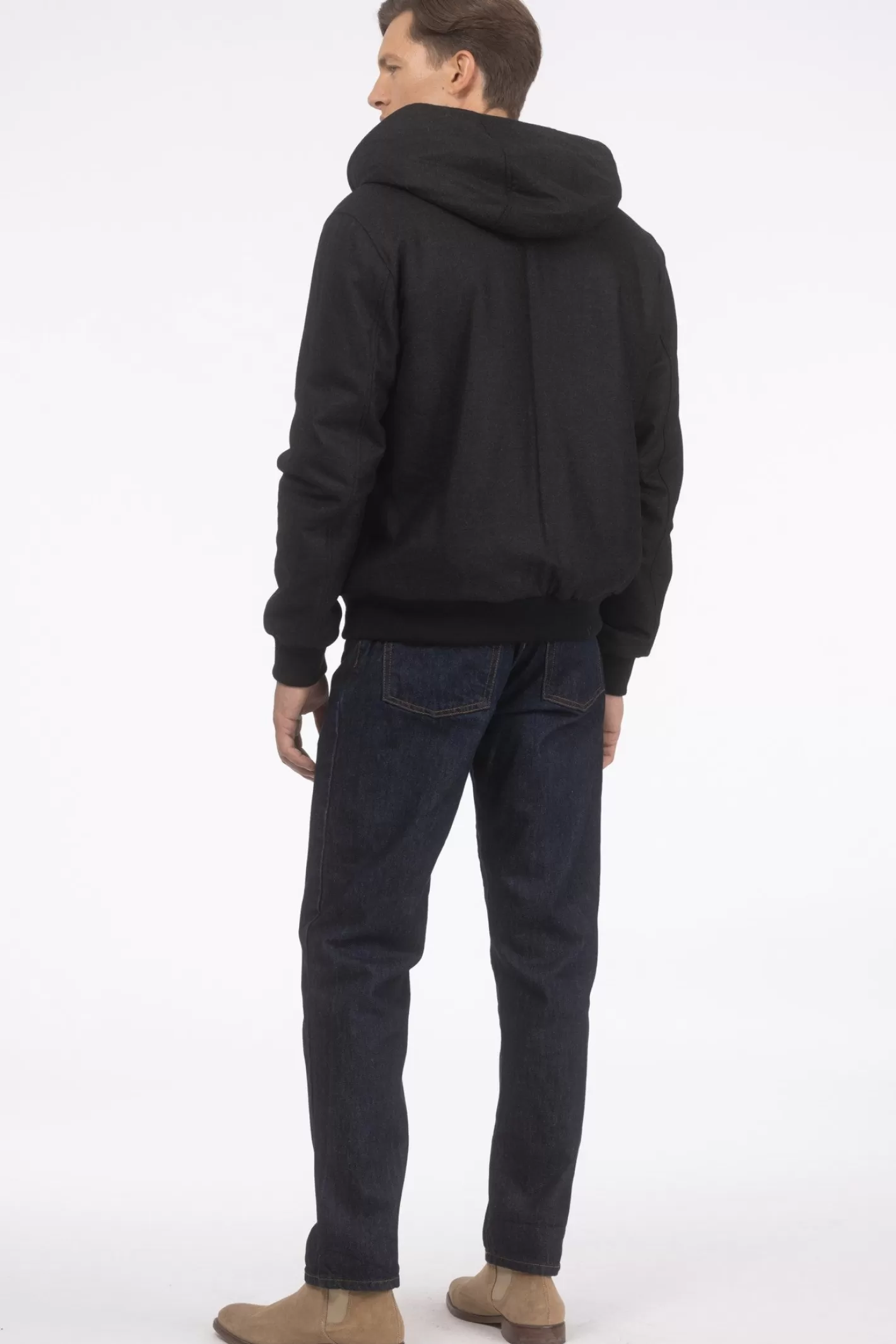 Veste d'hiver pour homme GORSKI Montréal - Mélange luxueux de cachemire Loro Piana et laine vierge avec doublure intérieure en agneau shearling premium